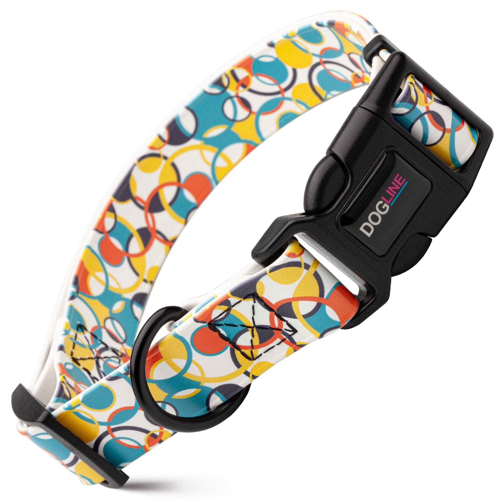 Dogline 3/4" Biothane Full Color Design Printed Dog Collar with Quick Release Buckle