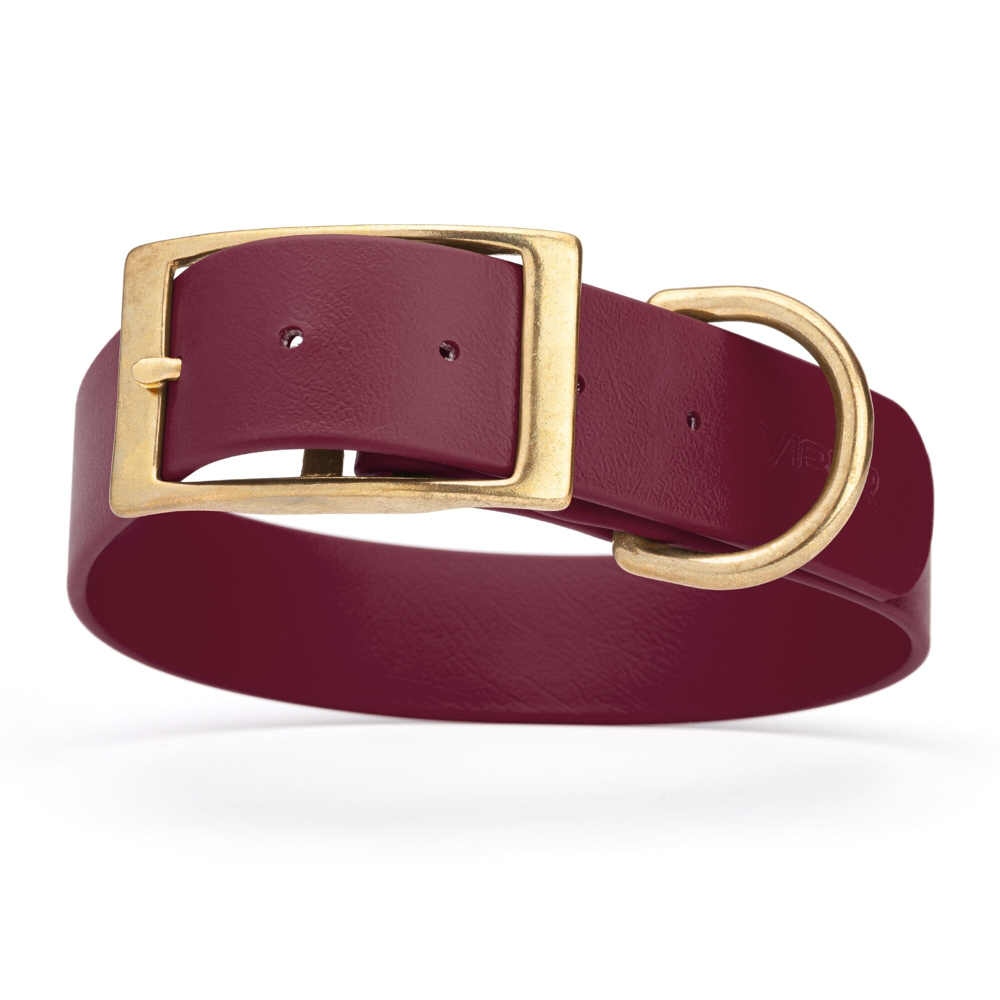 Viper Biothane Waterproof Dog Collar - Brass Hardware - 1.5in Wide - Size L (16" - 20")