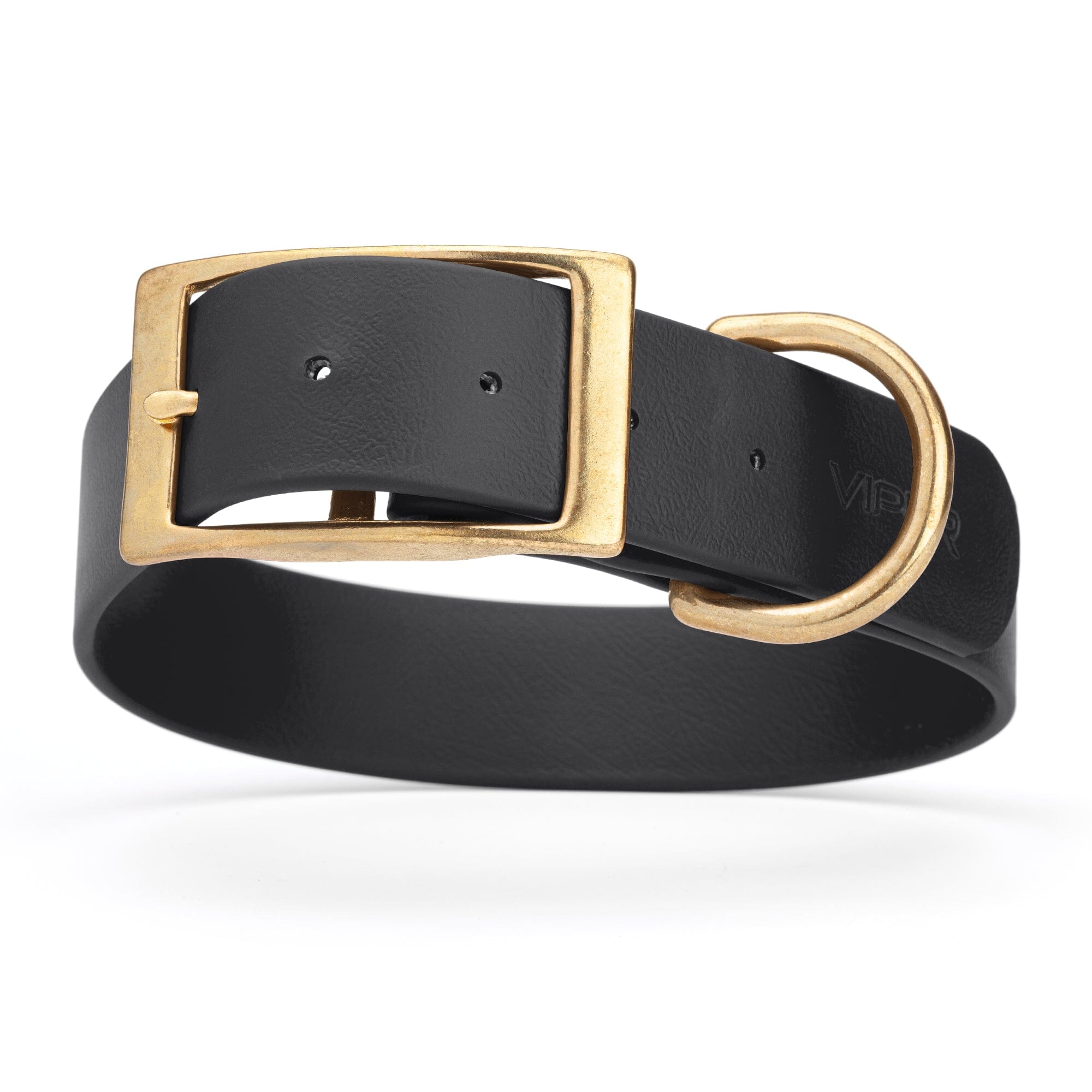 Viper Biothane Waterproof Dog Collar - Brass Hardware - 1.5in Wide - Size L (16" - 20")