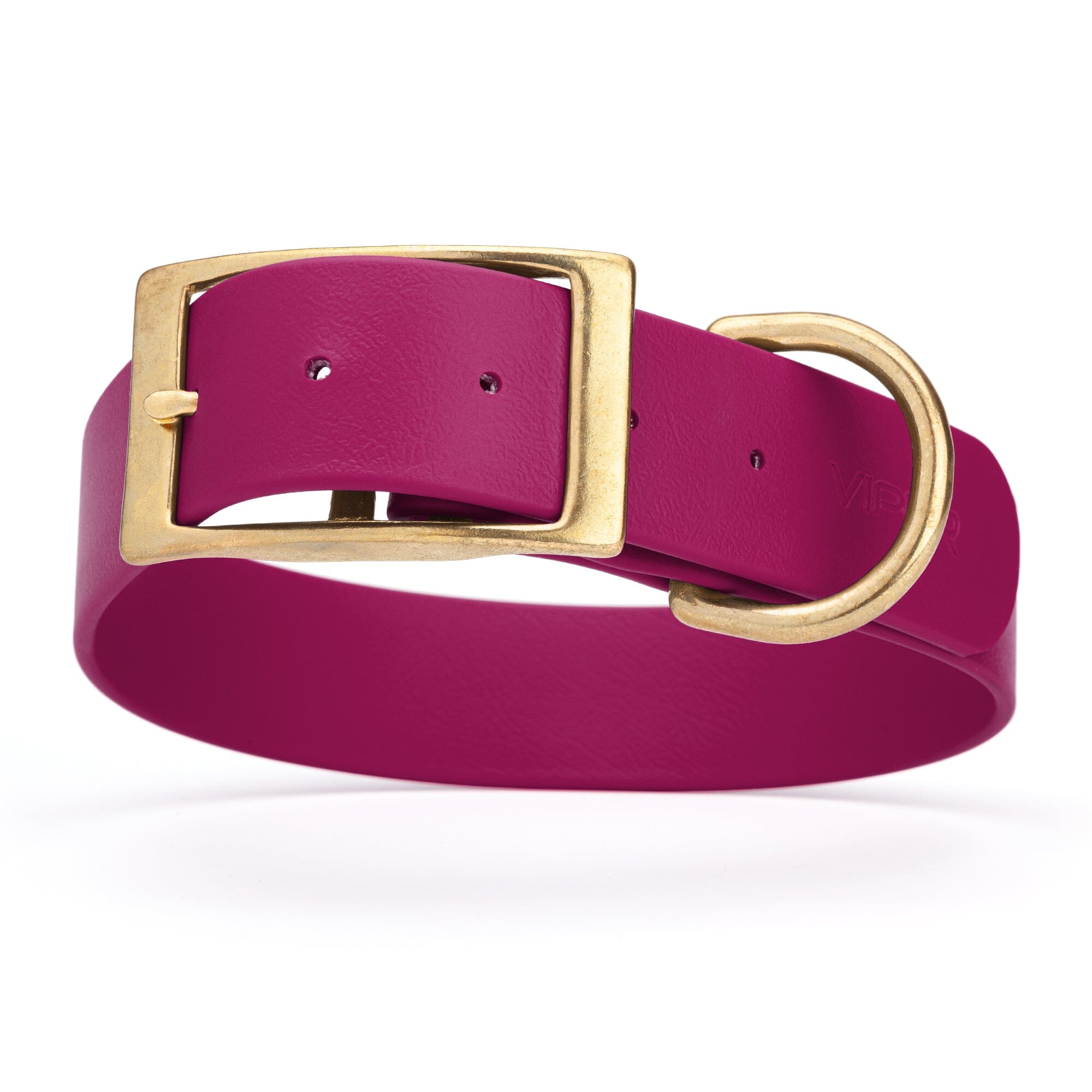 Viper Biothane Waterproof Dog Collar - Brass Hardware - 1.5in Wide - Size L (16" - 20")
