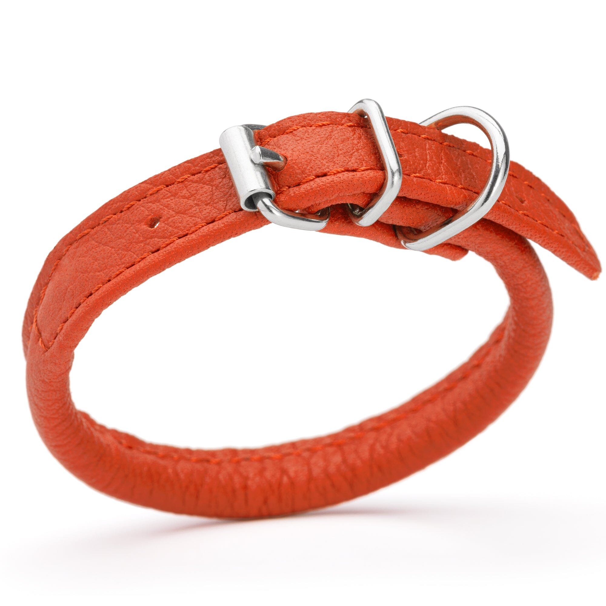Soft Leather Round Dog Collar