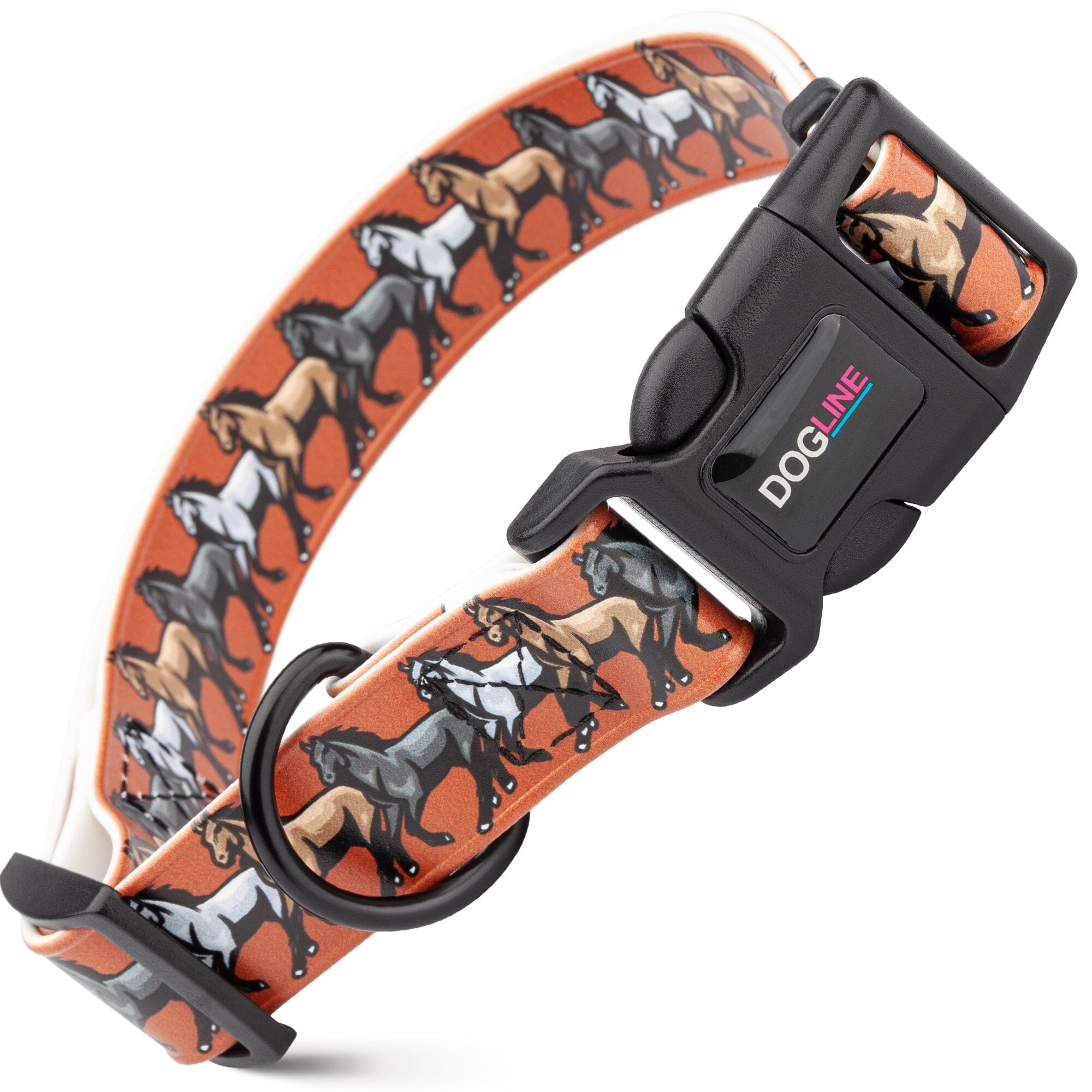 Dogline 3/4" Biothane Full Color Design Printed Dog Collar with Quick Release Buckle