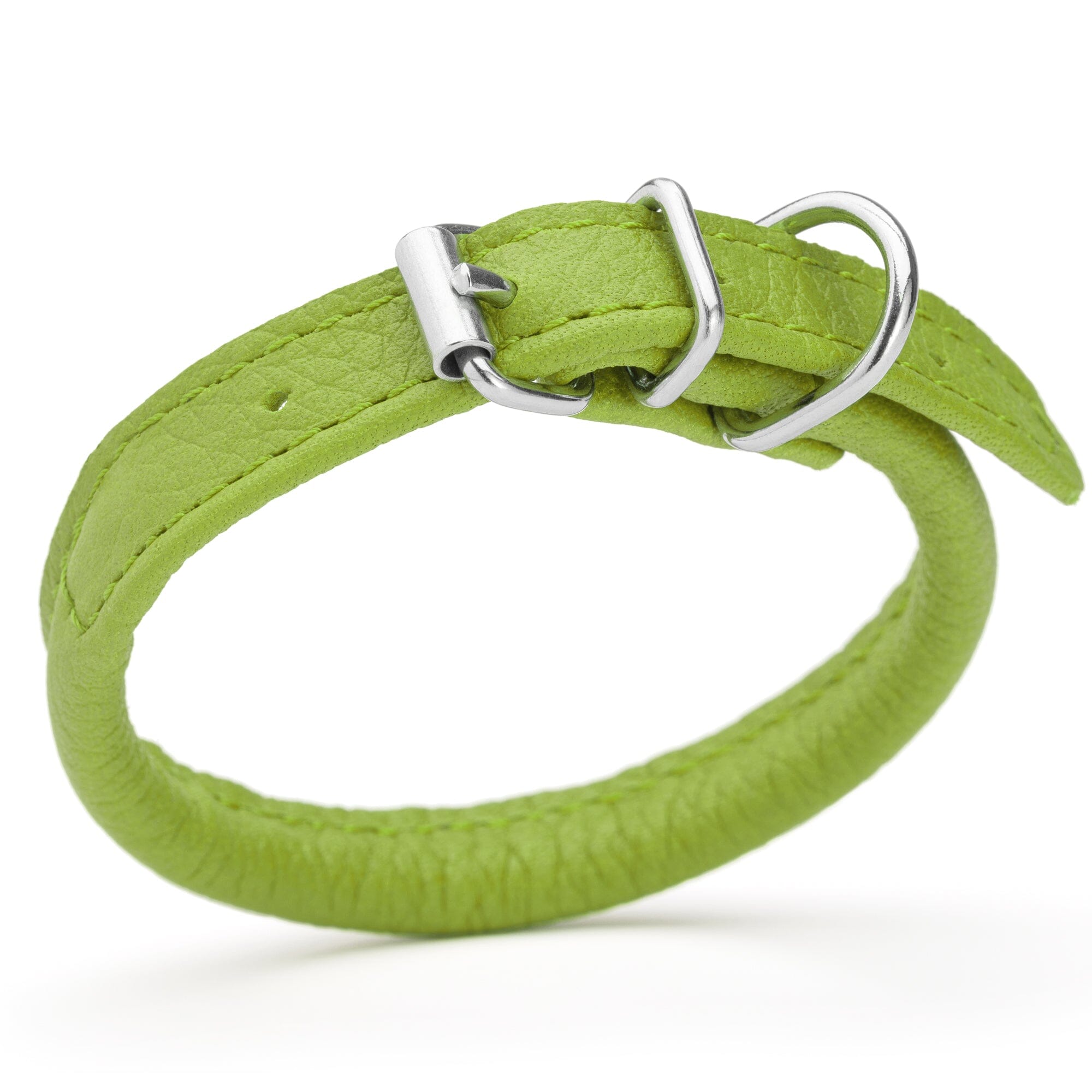 Soft Leather Round Dog Collar