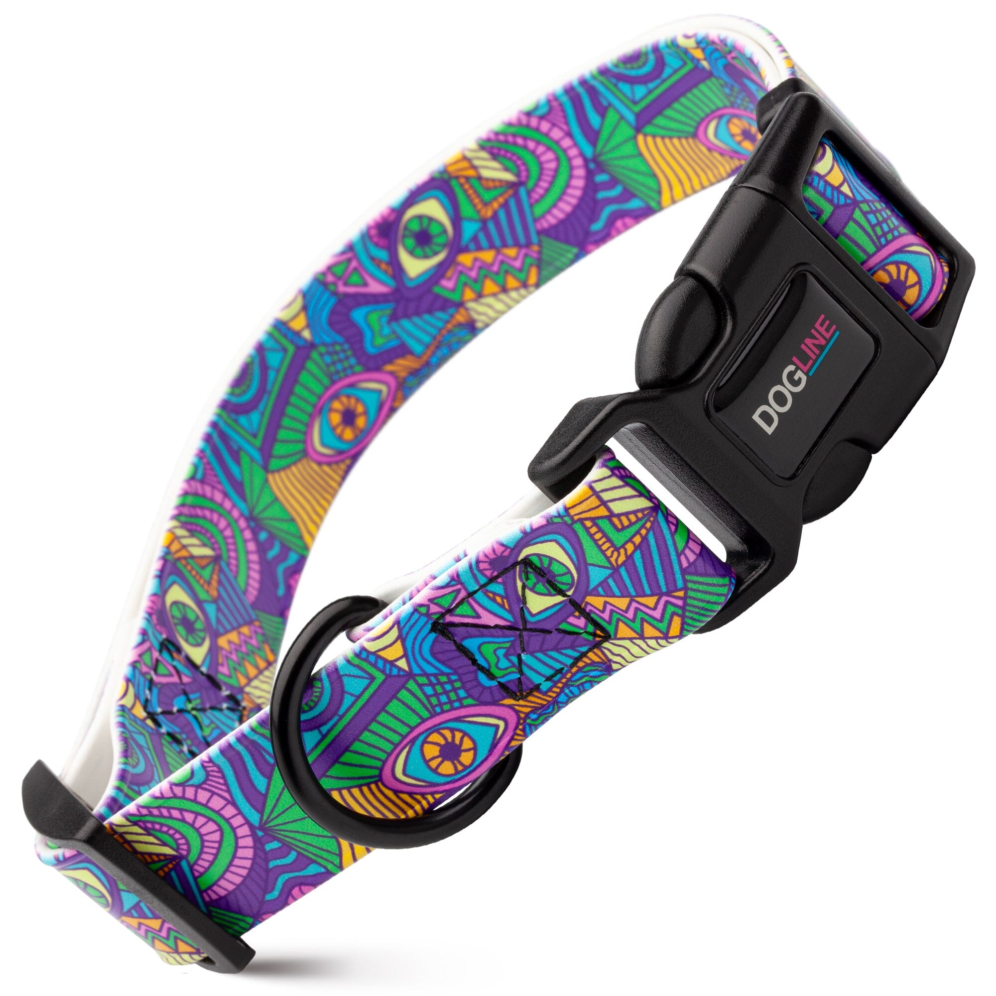 Dogline 3/4" Biothane Full Color Design Printed Dog Collar with Quick Release Buckle