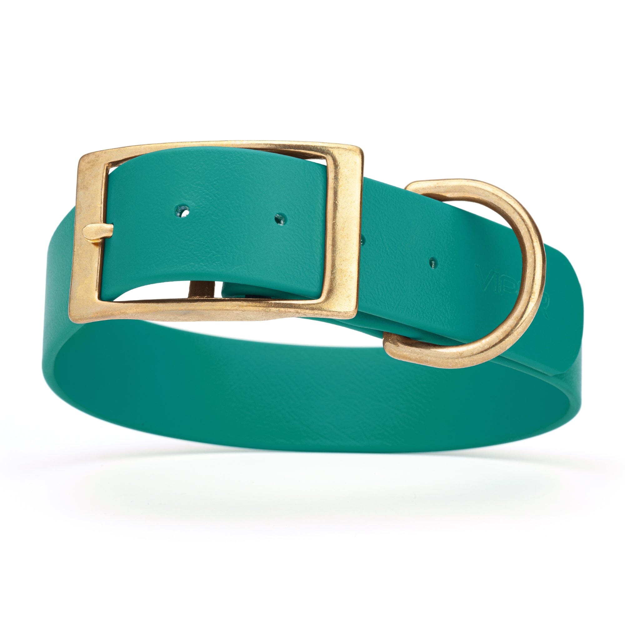 Viper Biothane Waterproof Dog Collar - Brass Hardware - 1.5in Wide - Size L (16" - 20")
