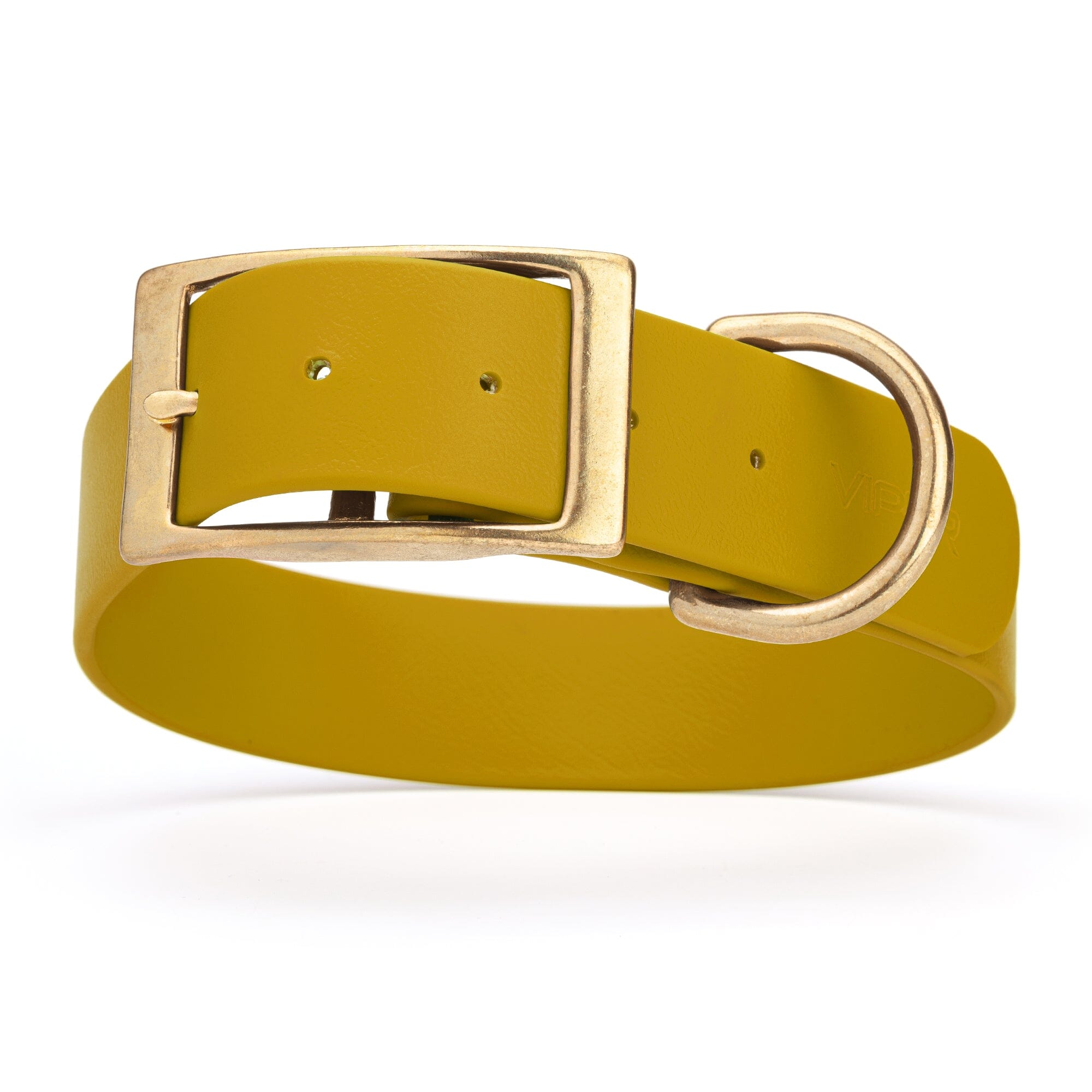 Viper Biothane Waterproof Dog Collar - Brass Hardware - 1.5in Wide - Size L (16" - 20")