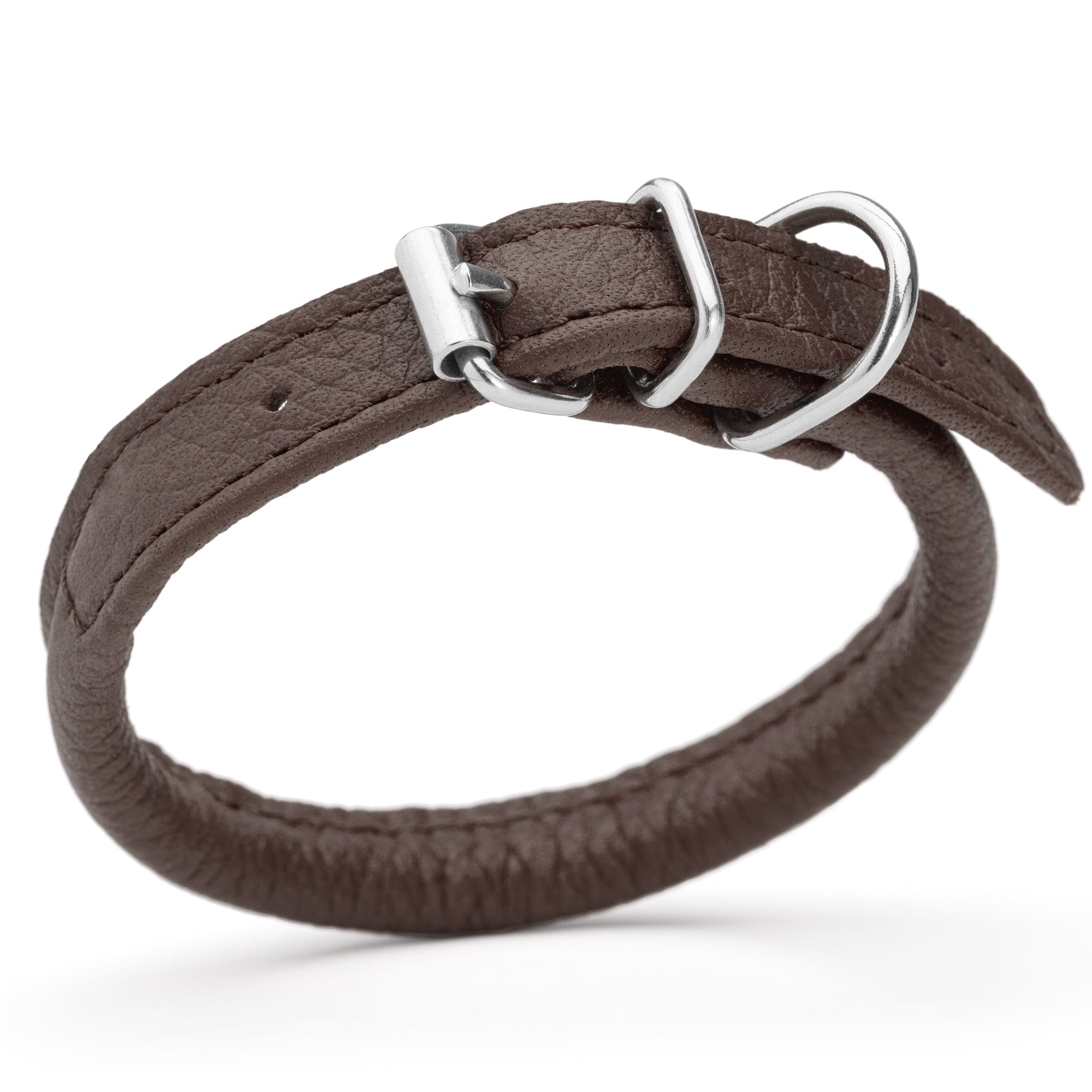 Soft Leather Round Dog Collar