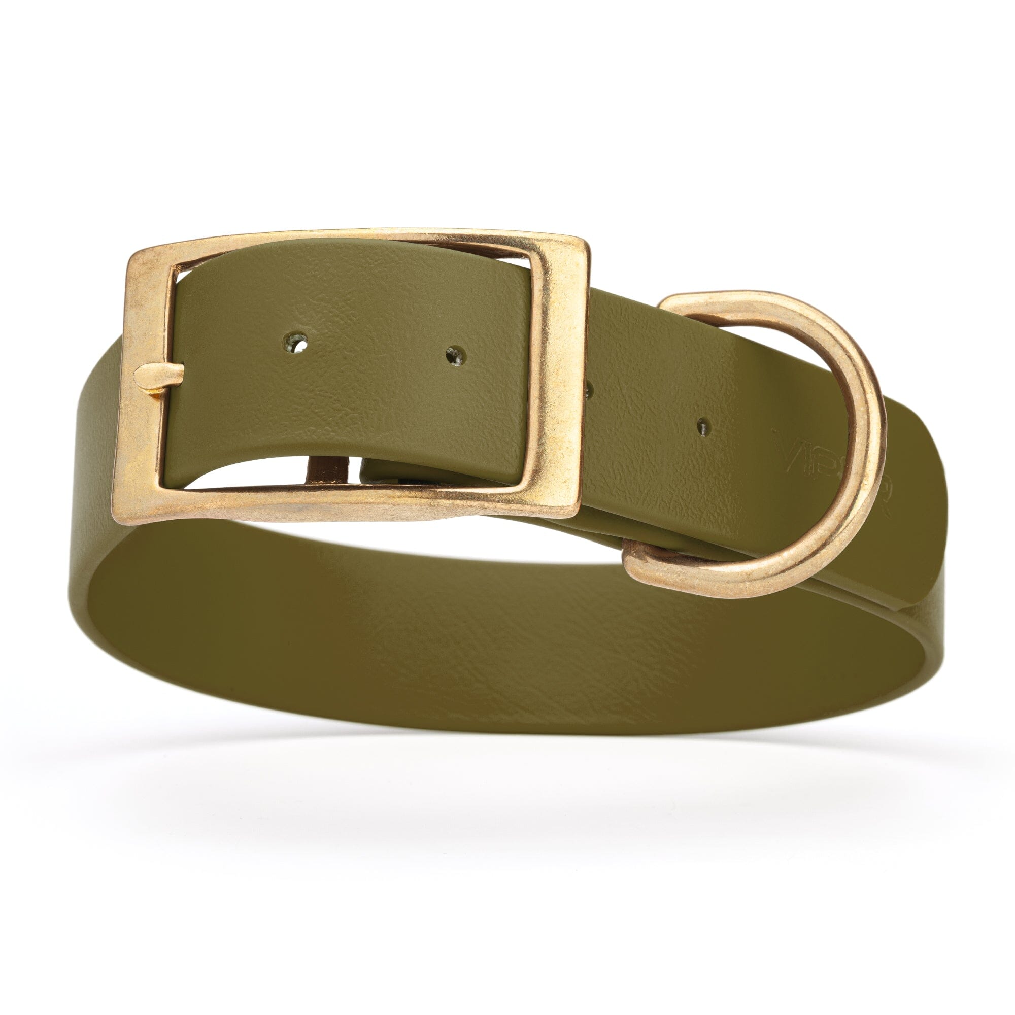 Viper Biothane Waterproof Dog Collar - Brass Hardware - 1.5in Wide - Size L (16" - 20")