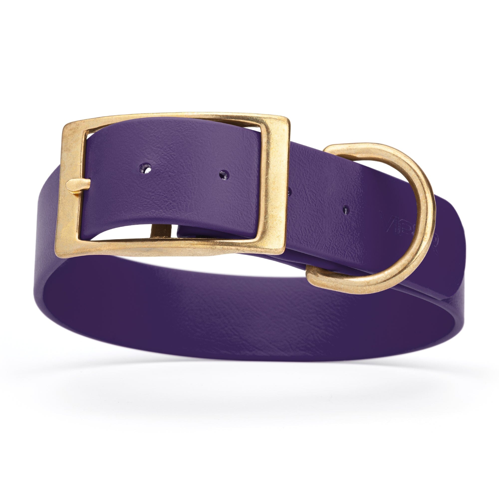 Viper Biothane Waterproof Dog Collar - Brass Hardware - 1.5in Wide - Size L (16" - 20")