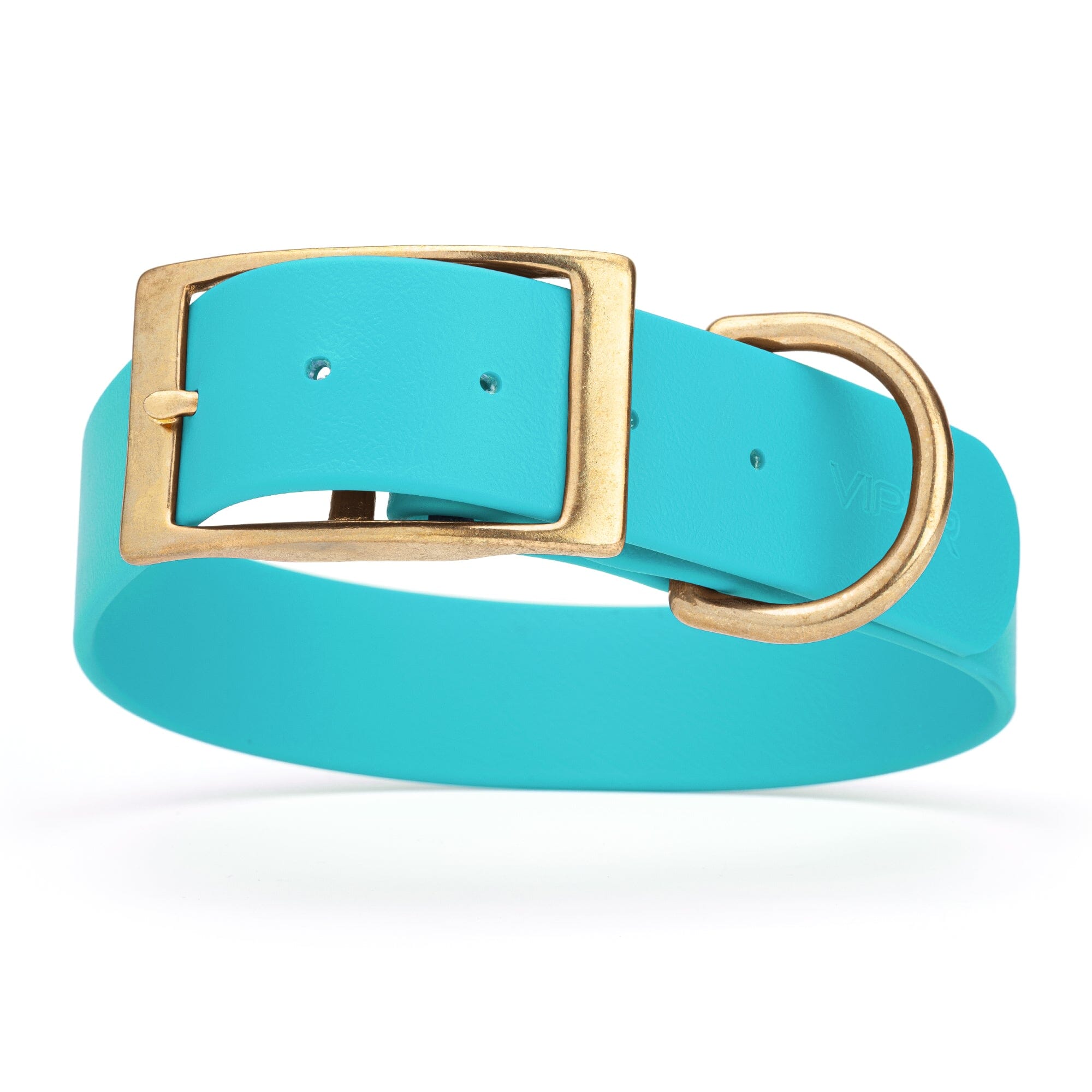 Viper Biothane Waterproof Dog Collar - Brass Hardware - 1.5in Wide - Size L (16" - 20")