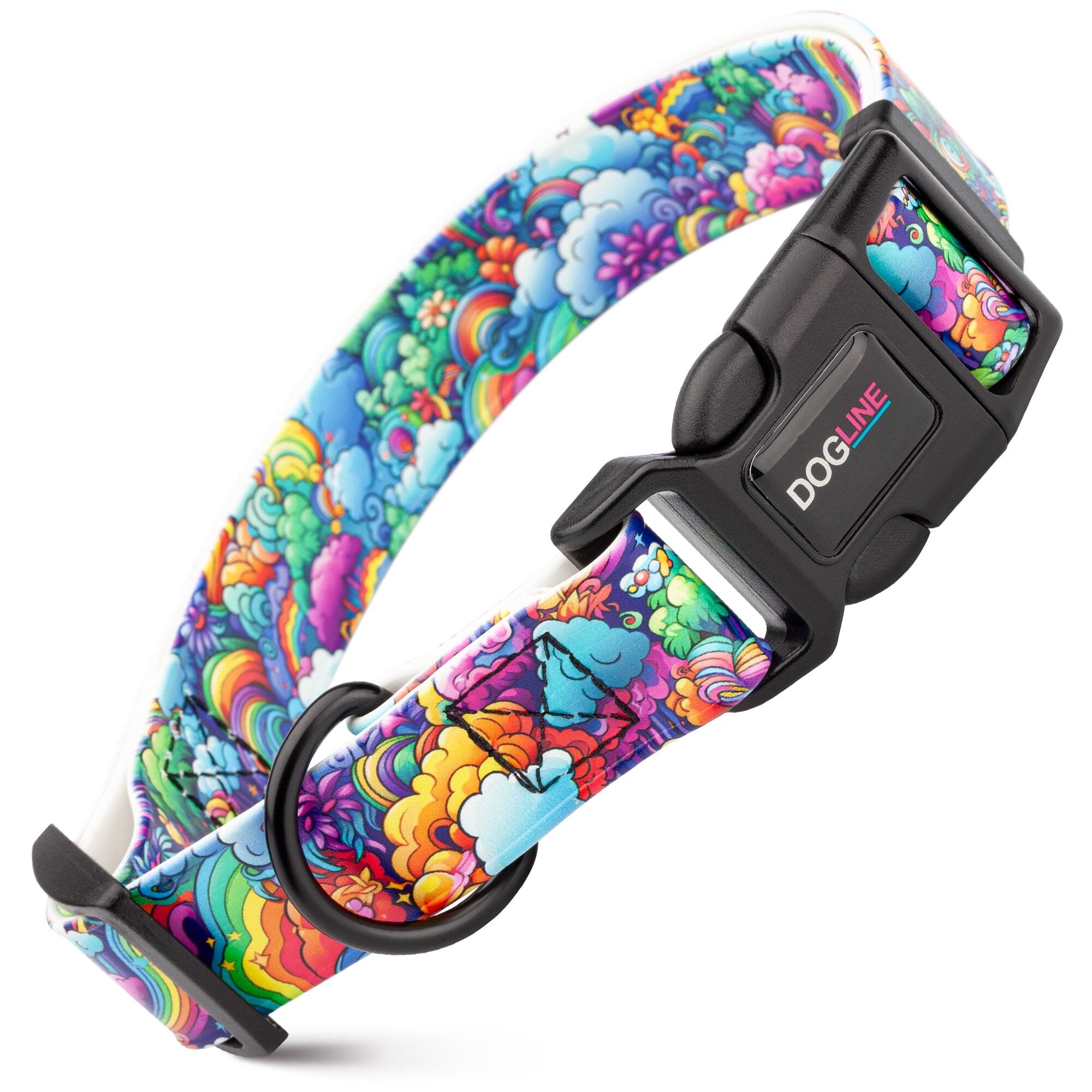 Dogline 3/4" Biothane Full Color Design Printed Dog Collar with Quick Release Buckle