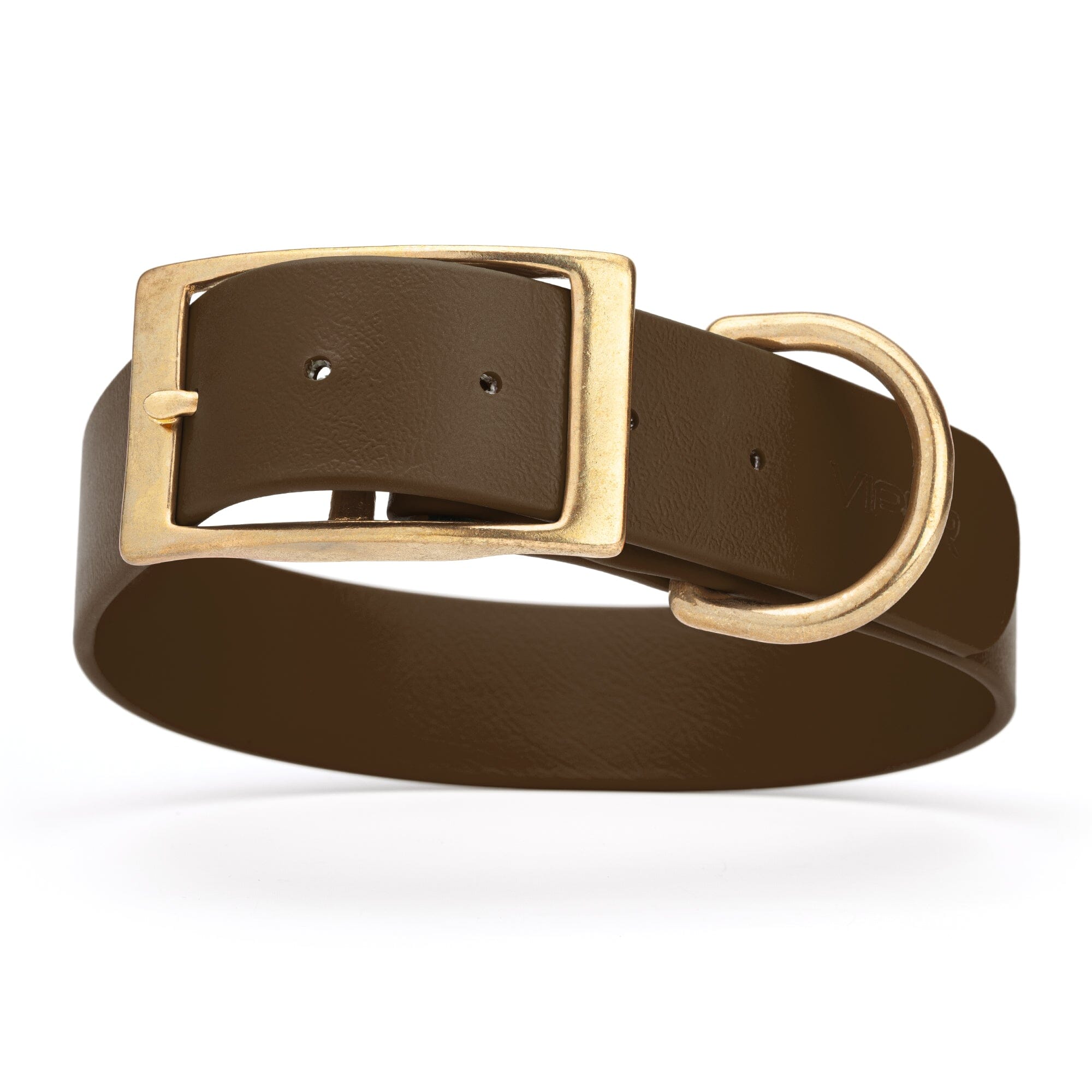 Viper Biothane Waterproof Dog Collar - Brass Hardware - 1.5in Wide - Size L (16" - 20")