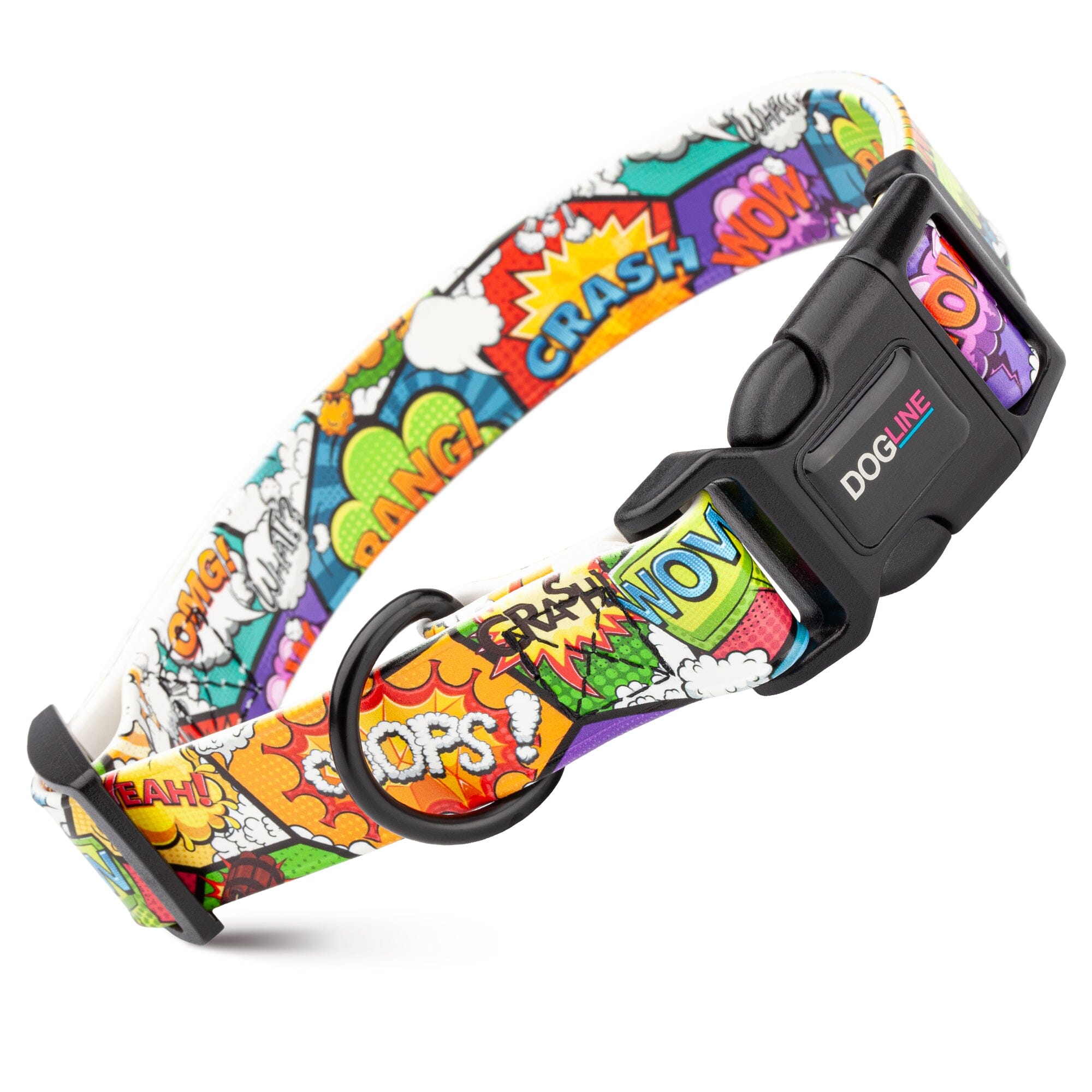 Dogline 3/4" Biothane Full Color Design Printed Dog Collar with Quick Release Buckle