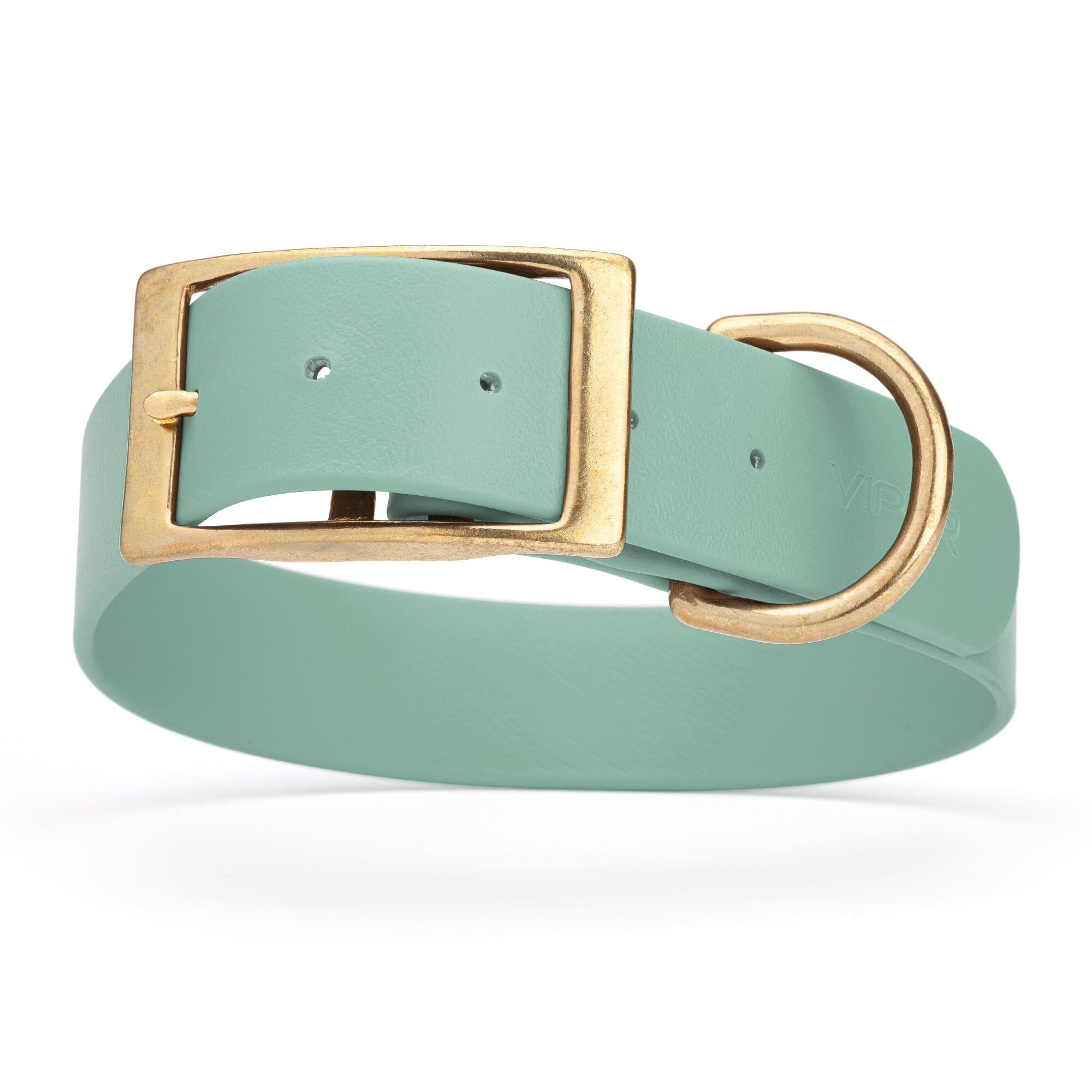 Viper Biothane Waterproof Dog Collar - Brass Hardware - 1.5in Wide - Size L (16" - 20")