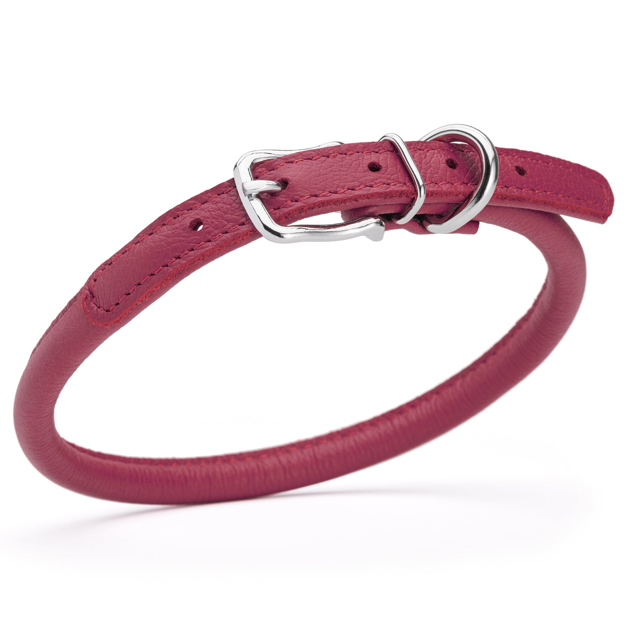 Soft Leather Round Dog Collar