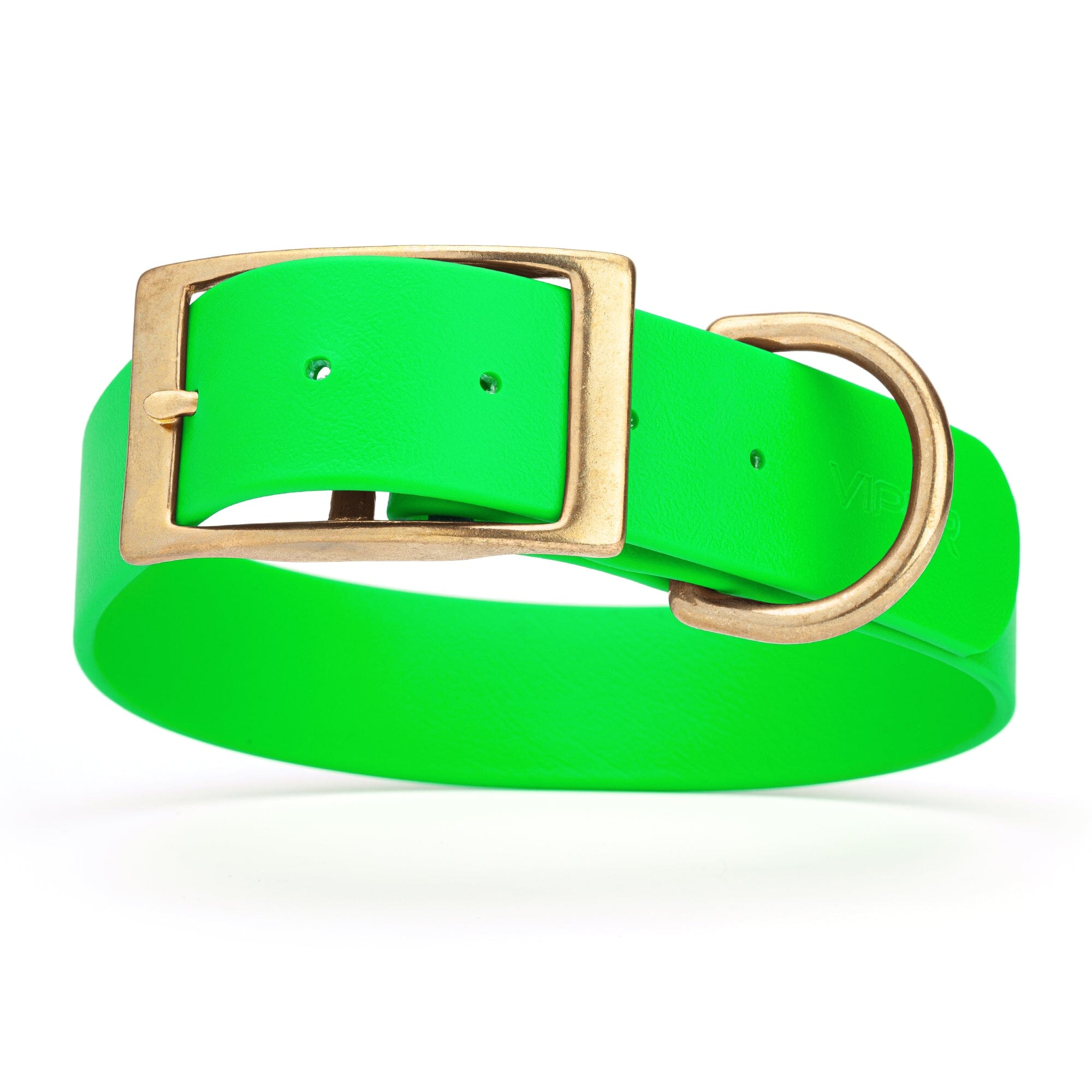 Viper Biothane Waterproof Dog Collar - Brass Hardware - 1.5in Wide - Size L (16" - 20")