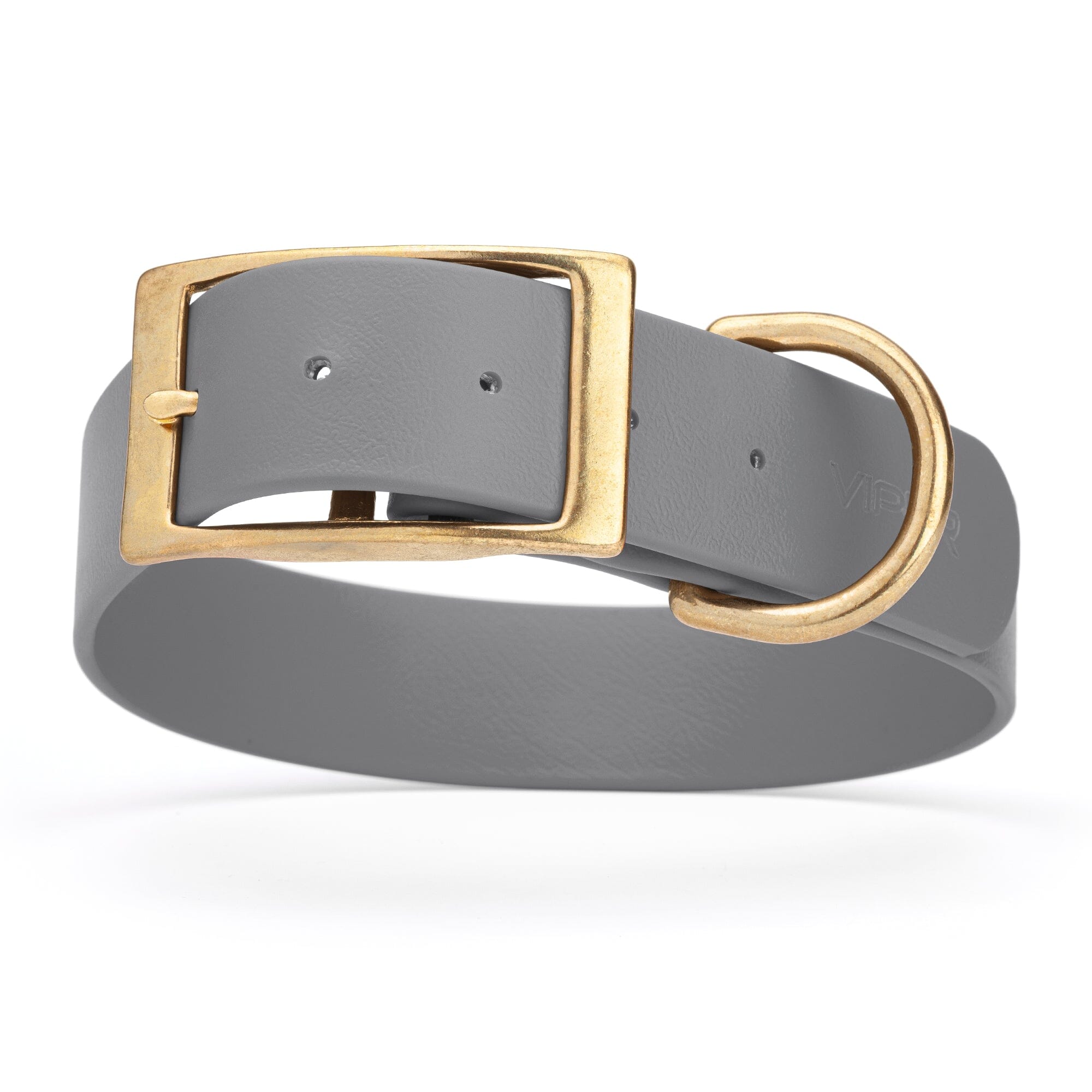 Viper Biothane Waterproof Dog Collar - Brass Hardware - 1.5in Wide - Size L (16" - 20")