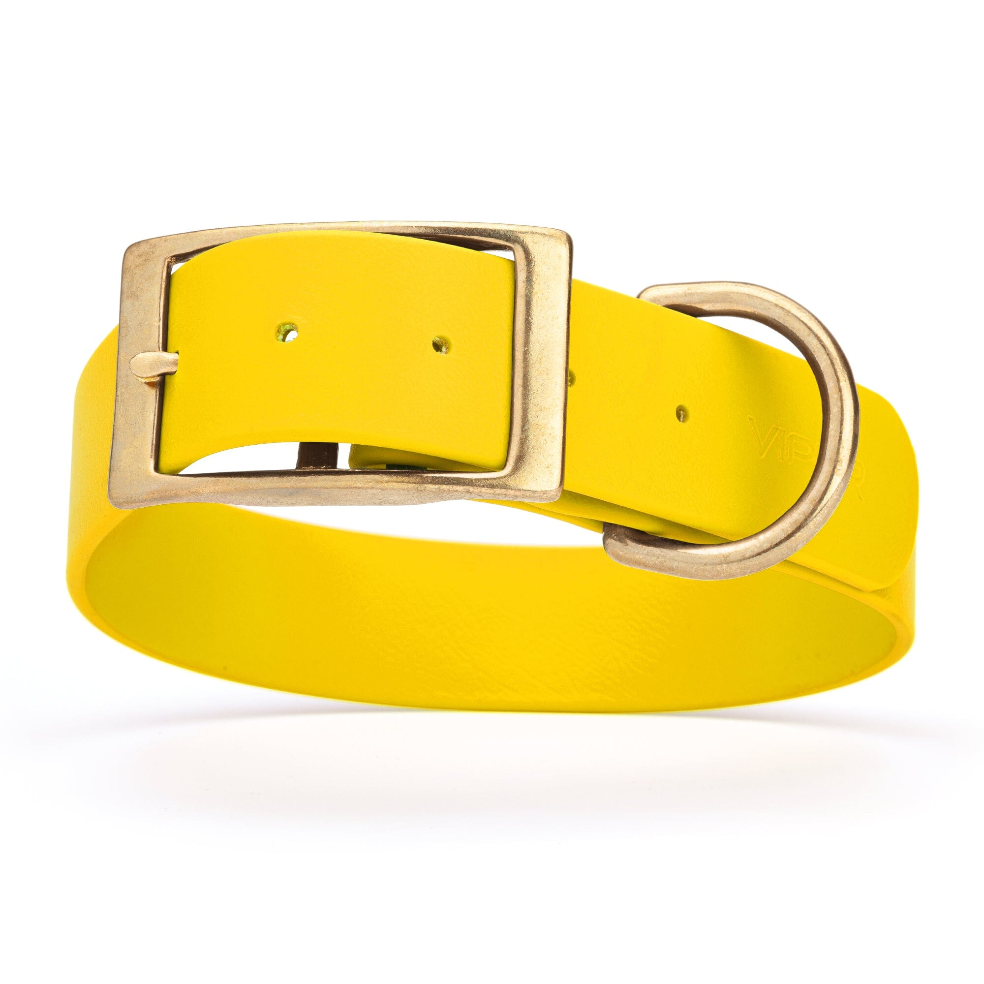 Viper Biothane Waterproof Dog Collar - Brass Hardware - 1.5in Wide - Size L (16" - 20")