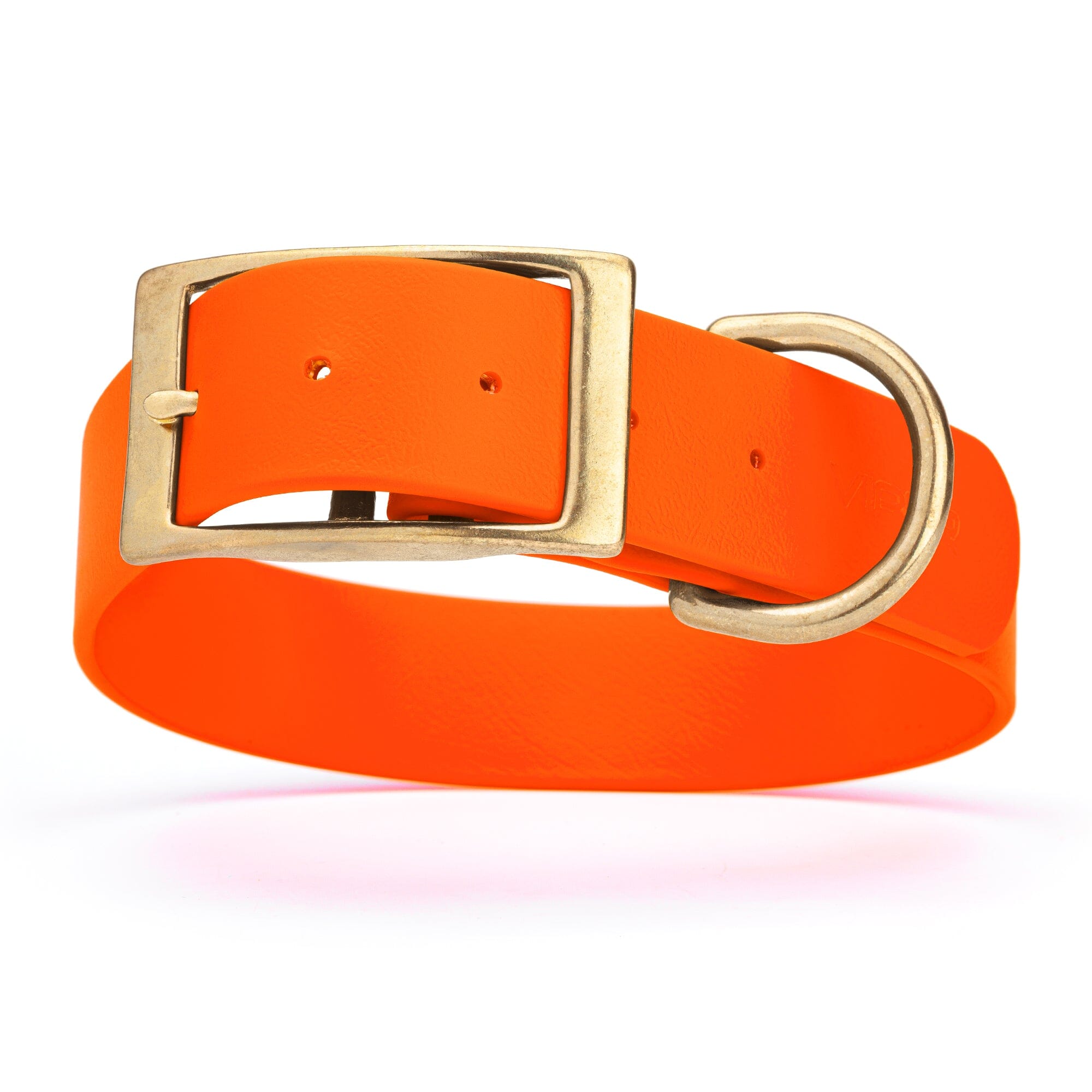 Viper Biothane Waterproof Dog Collar - Brass Hardware - 1.5in Wide - Size L (16" - 20")