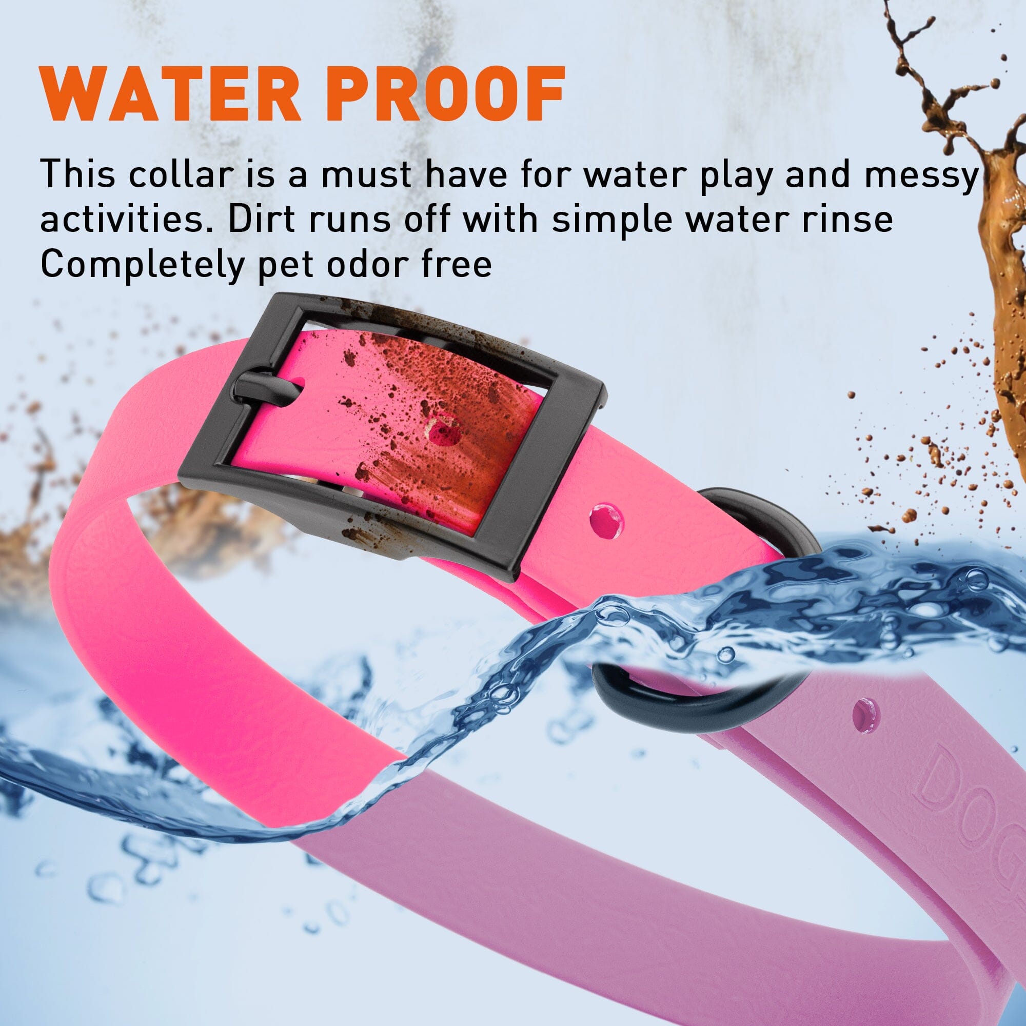 Biothane Waterproof Dog Collar - Medium (15 to 18 inches)