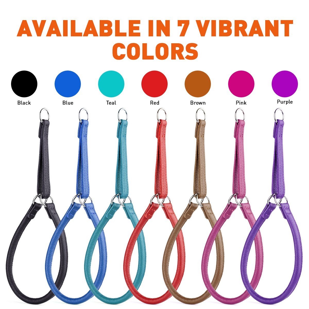 Soft Leather Round Martingale Collar