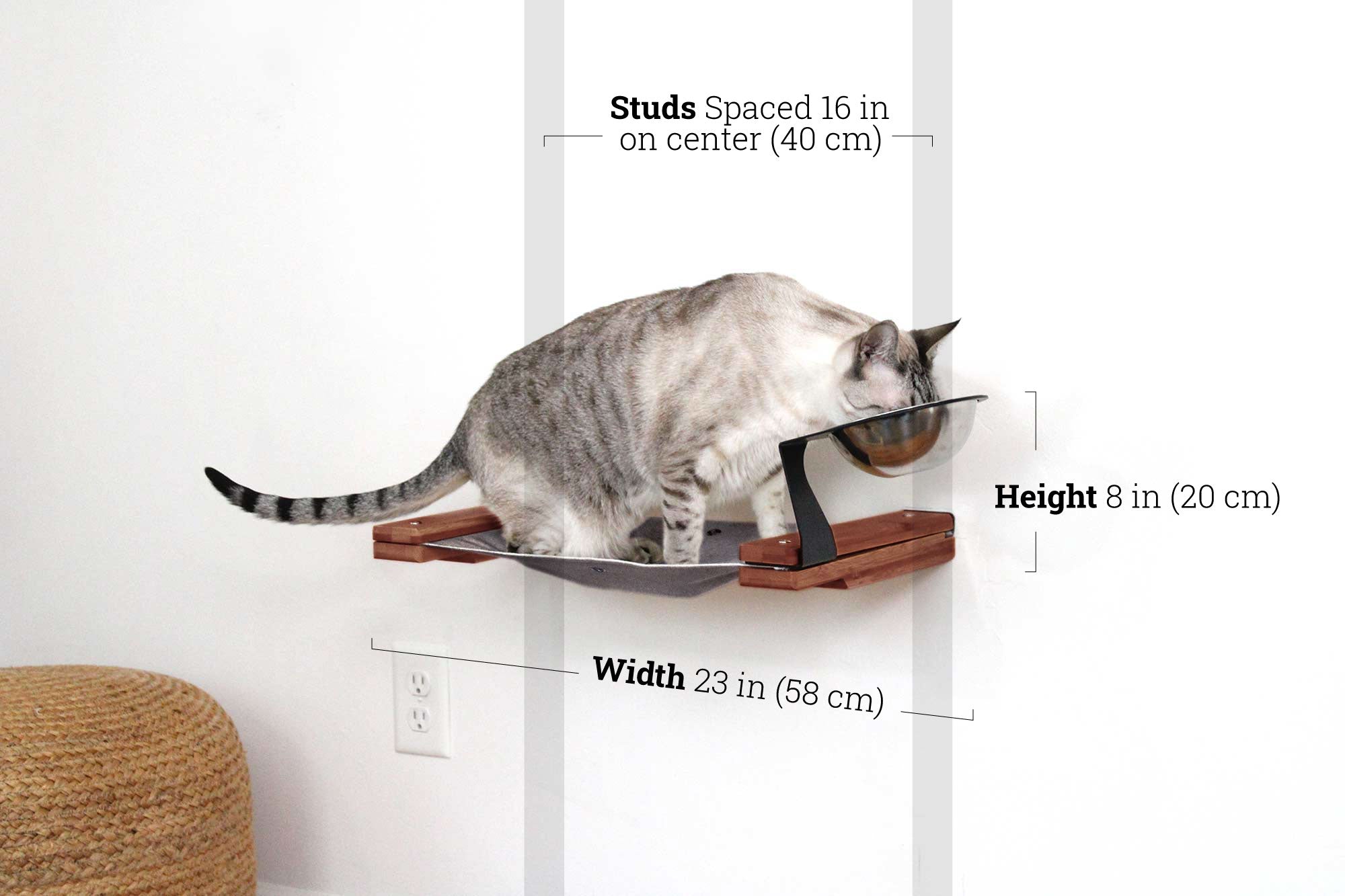 Wall Feeder Cat Hammock : Raised Cat Feeder - by Catastrophic Creations