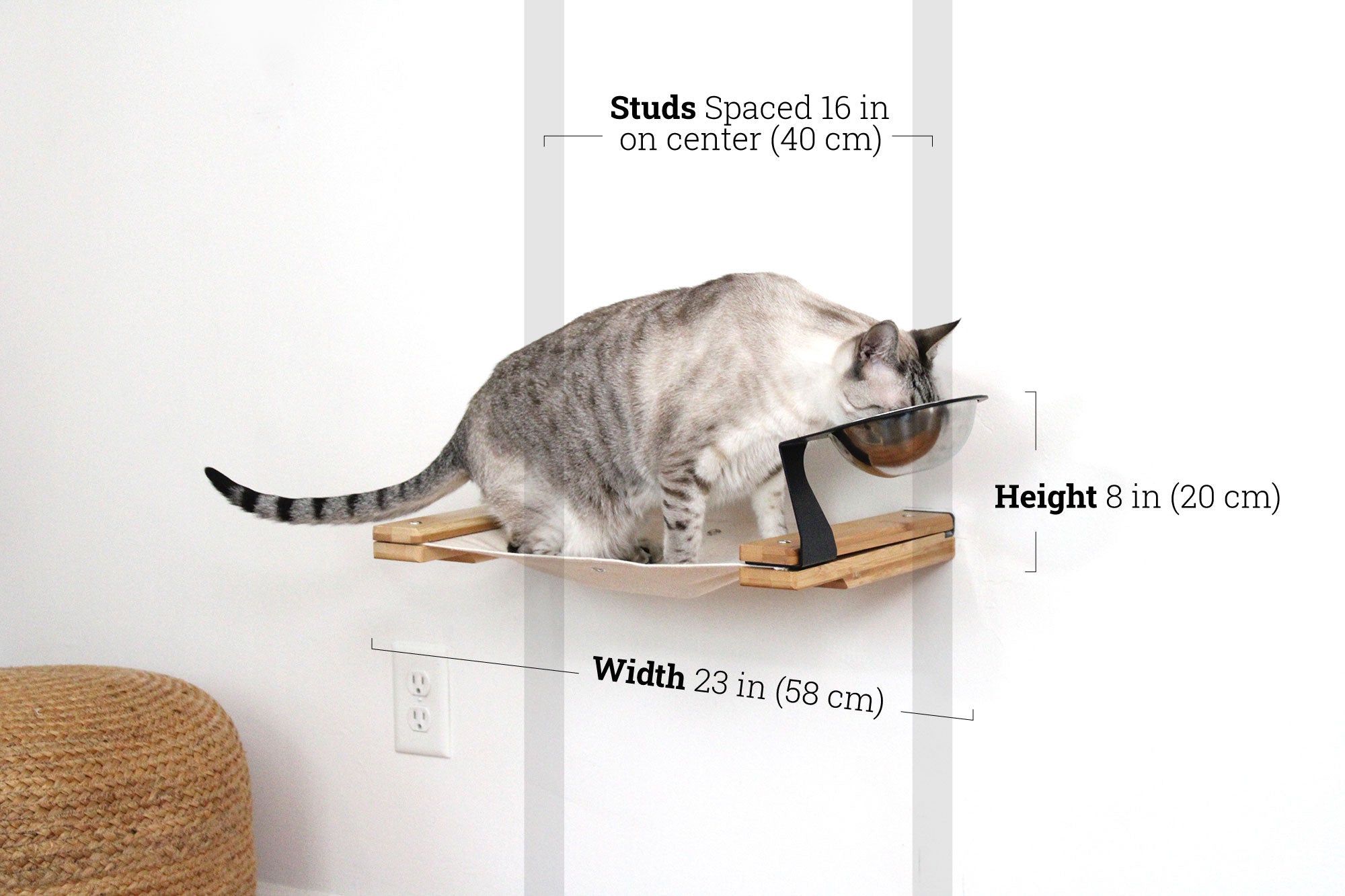 Wall Feeder Cat Hammock : Raised Cat Feeder - by Catastrophic Creations