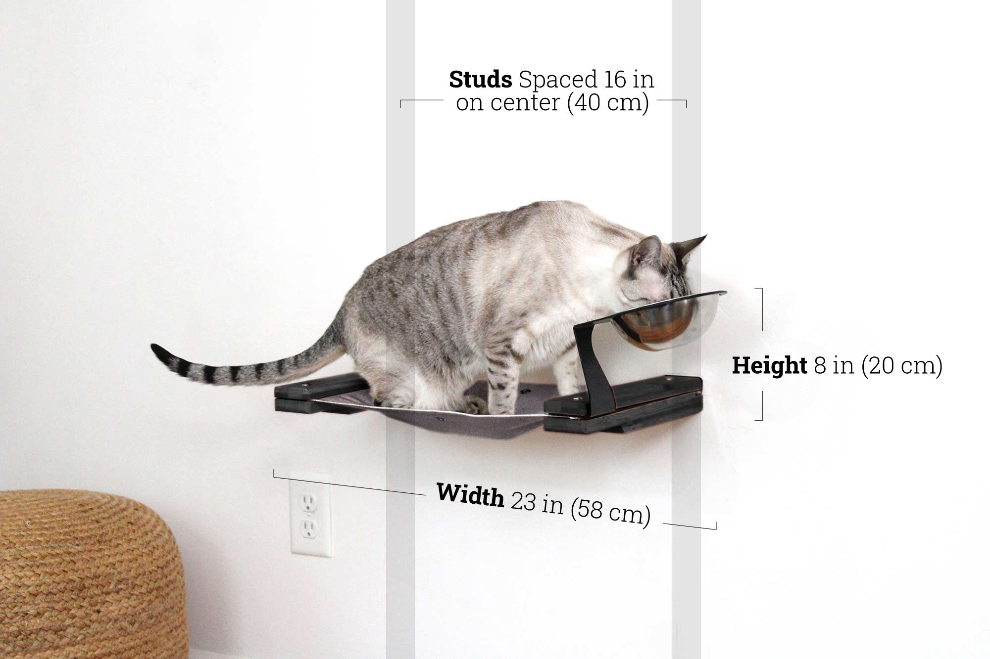 Wall Feeder Cat Hammock : Raised Cat Feeder - by Catastrophic Creations