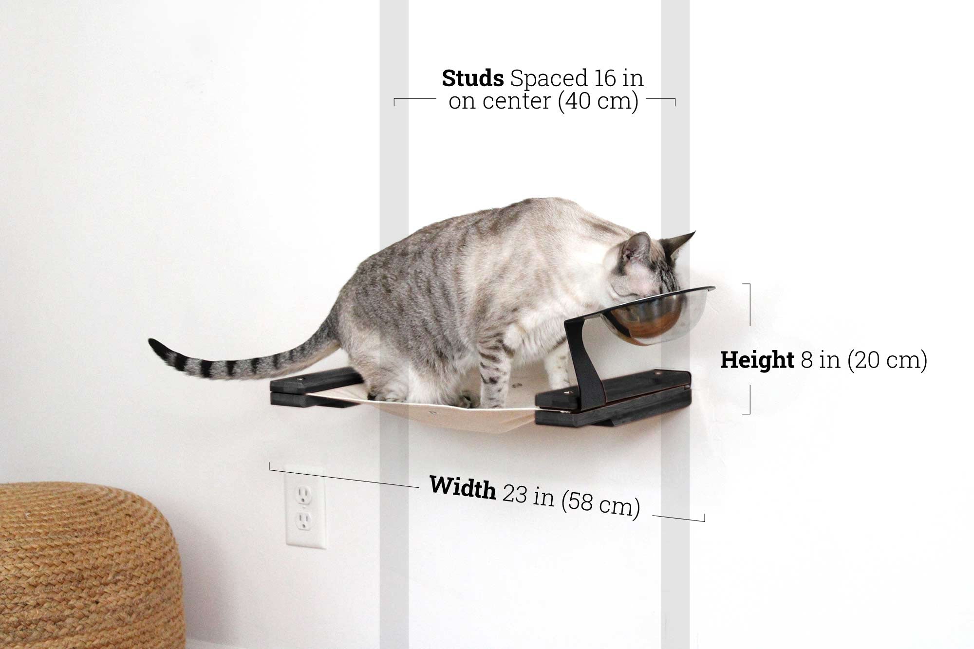 Wall Feeder Cat Hammock : Raised Cat Feeder - by Catastrophic Creations