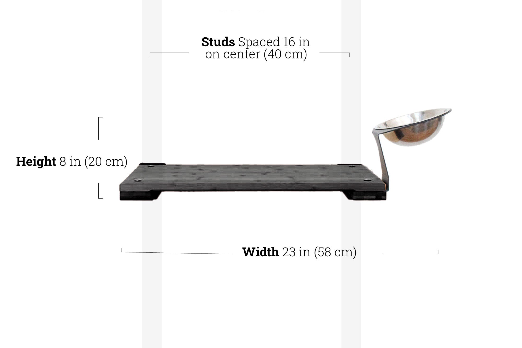 Wall-Mounted Cat Feeding Shelf - by Catastrophic Creations