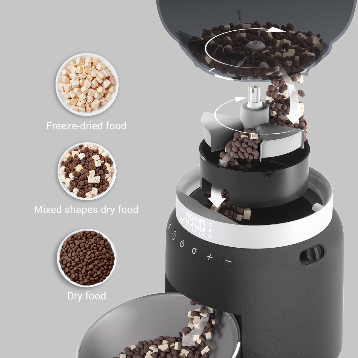 Hourglass Pet Feeder w/Remote Control