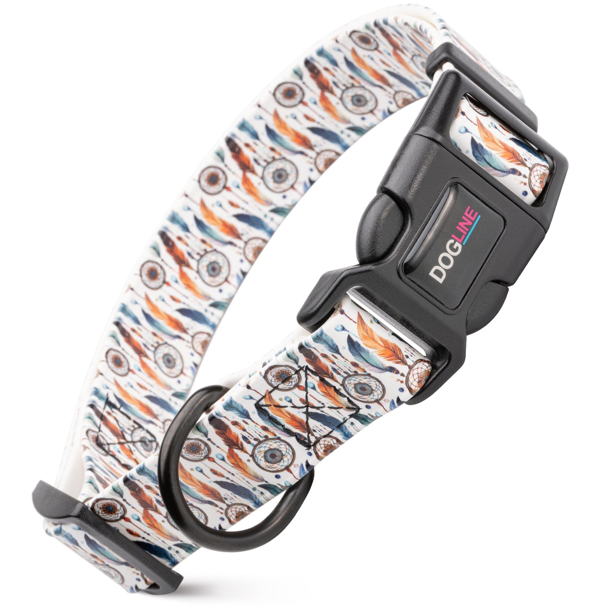 Dogline 3/4" Biothane Full Color Design Printed Dog Collar with Quick Release Buckle