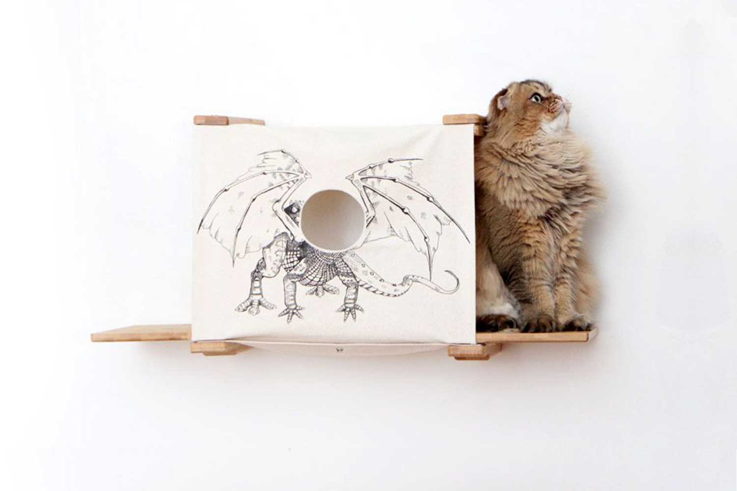 Cat Cubby with Perches - Covered Cat Bed - by Catastrophic Creations