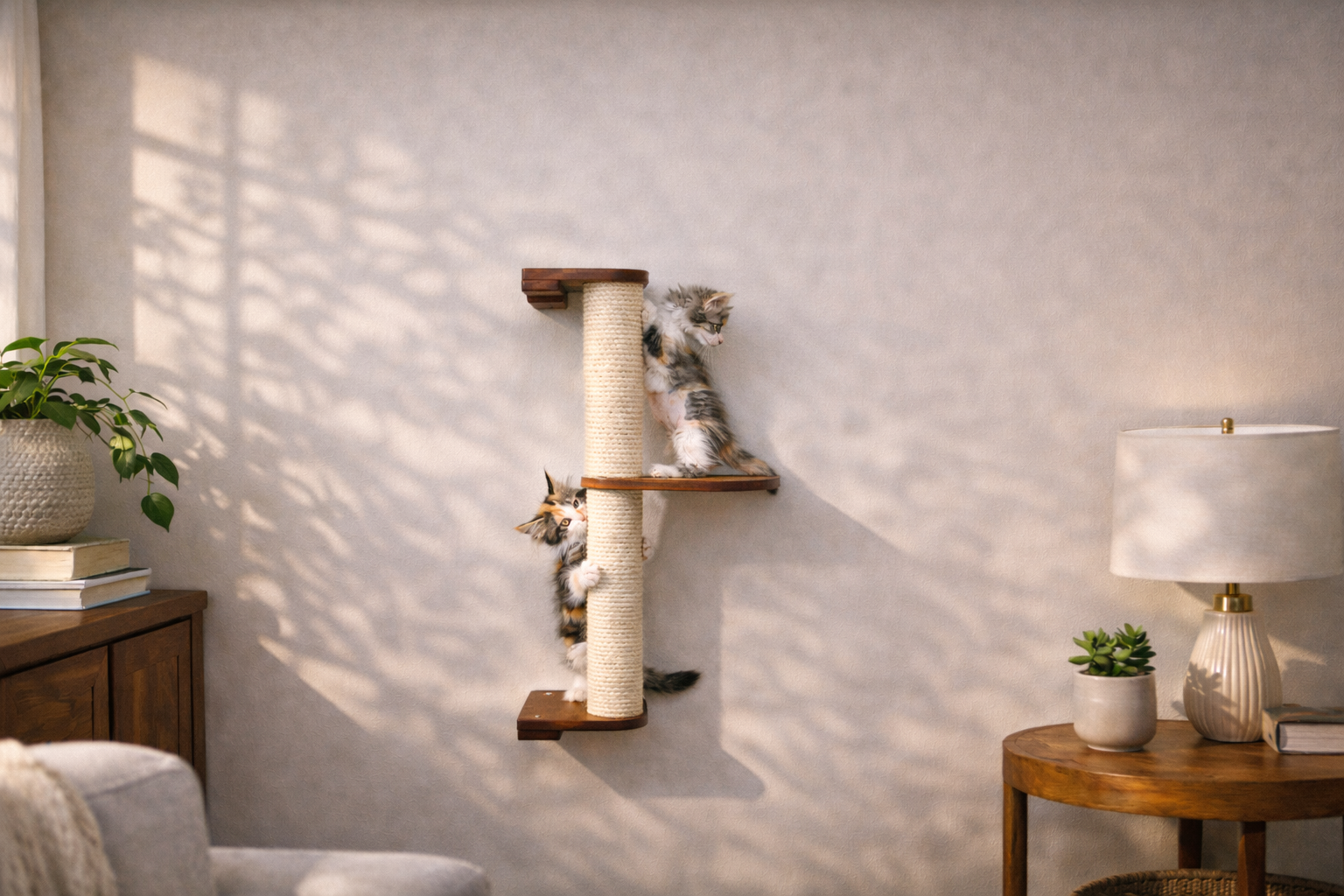 Cat Scratching Pole (Wall-Mounted) - by Catastrophic Creations