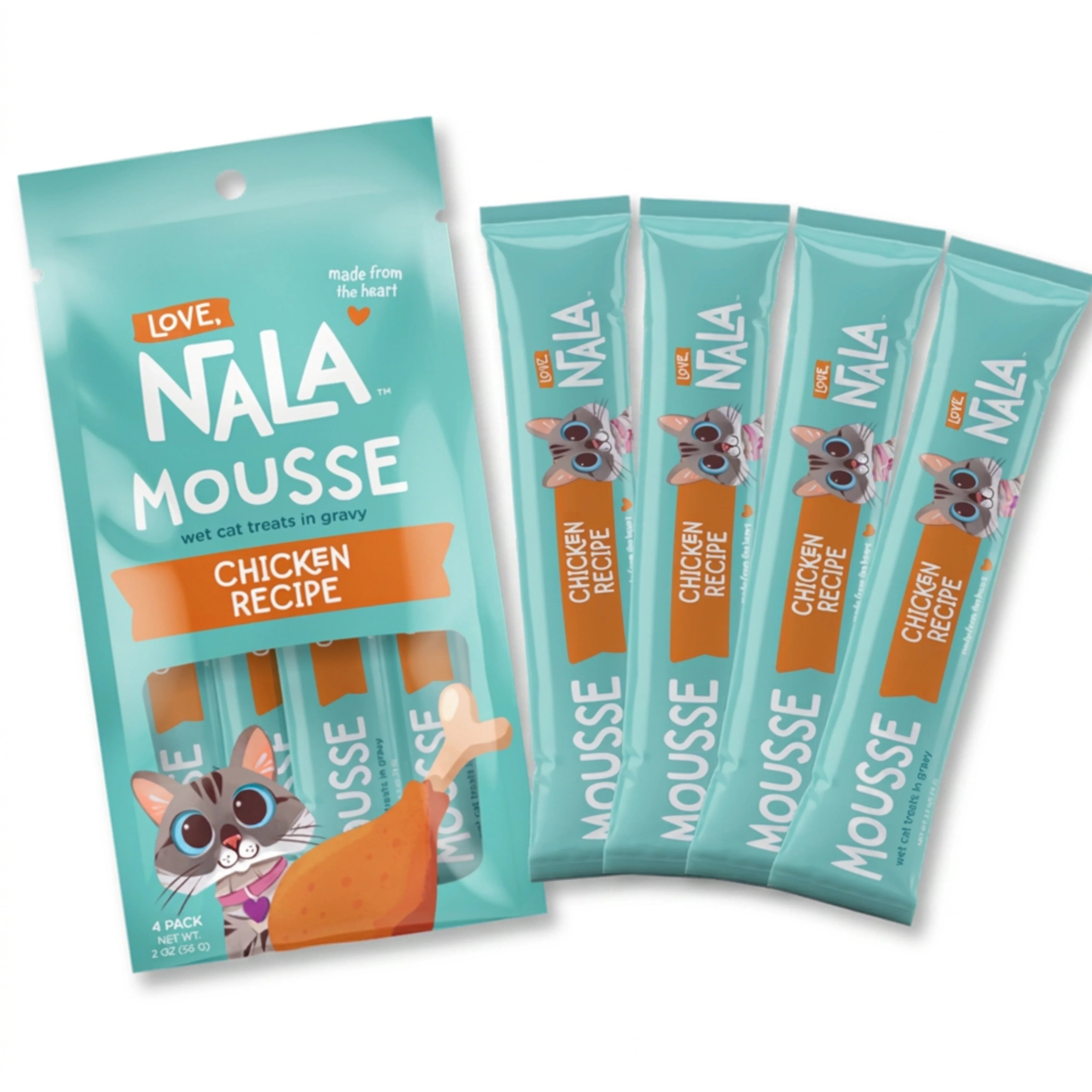 Chicken Recipe Cat Treats, Pack of 4