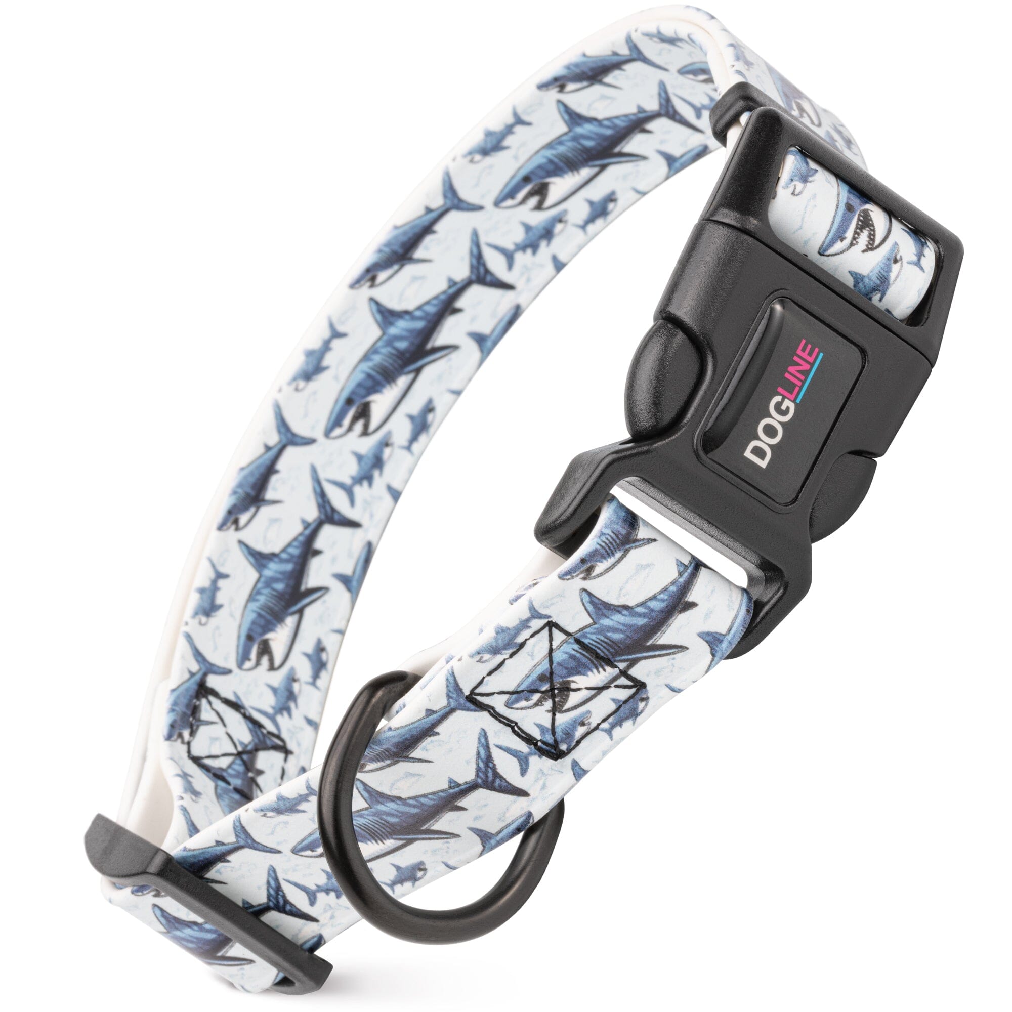 Dogline 3/4" Biothane Full Color Design Printed Dog Collar with Quick Release Buckle