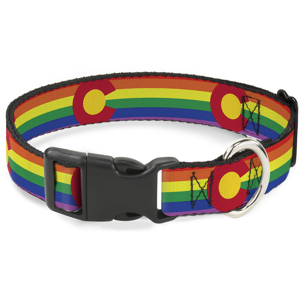 Plastic Clip Collar - Colorado Flags2 Pride