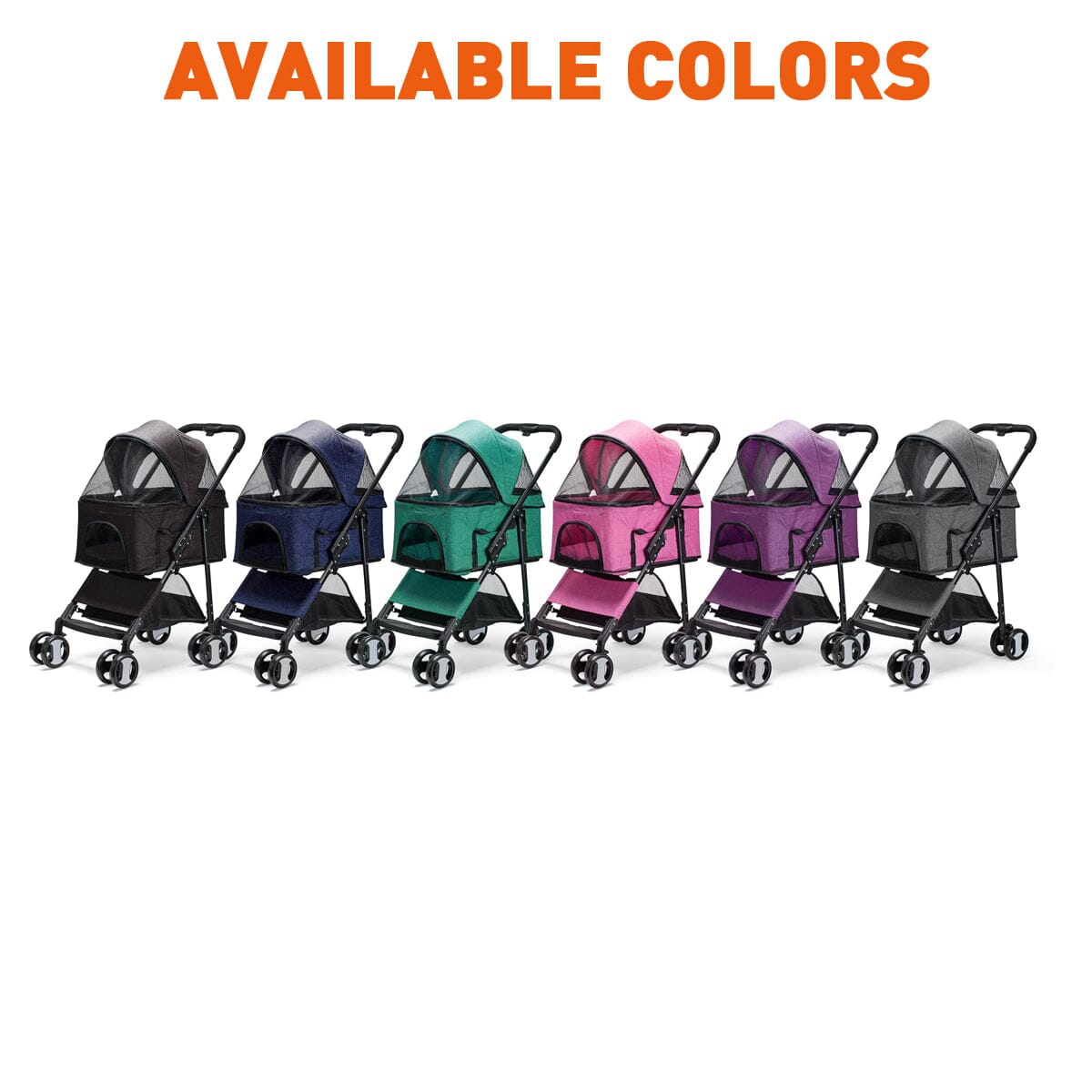 Executive Pet Stroller with a Removable Cradle