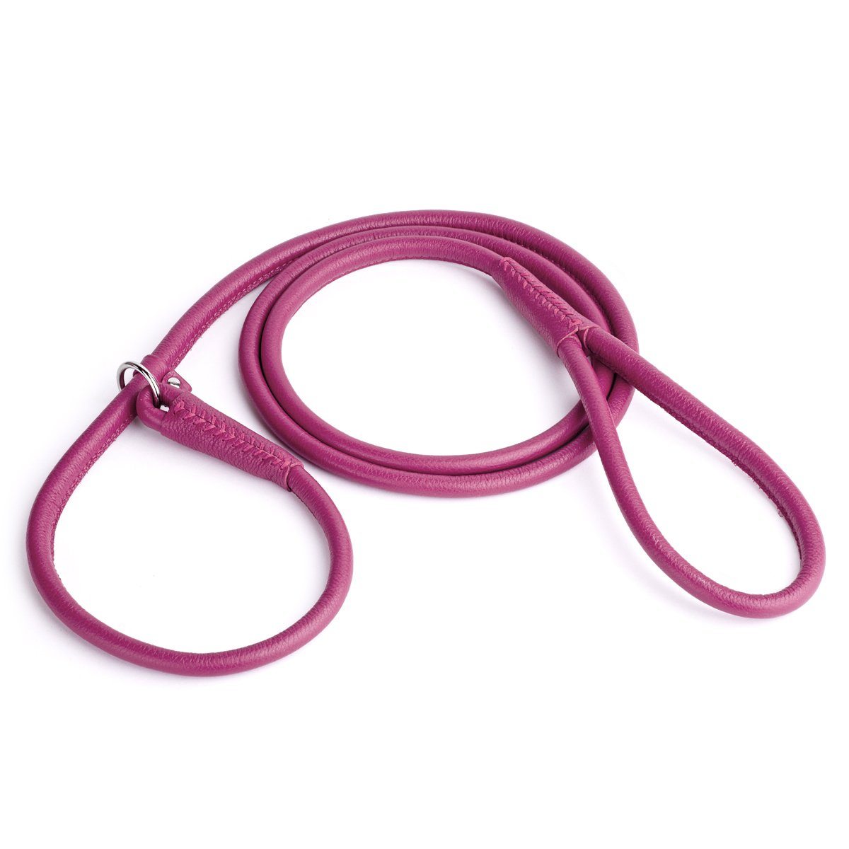 Soft Leather Round Slip Lead for Dogs