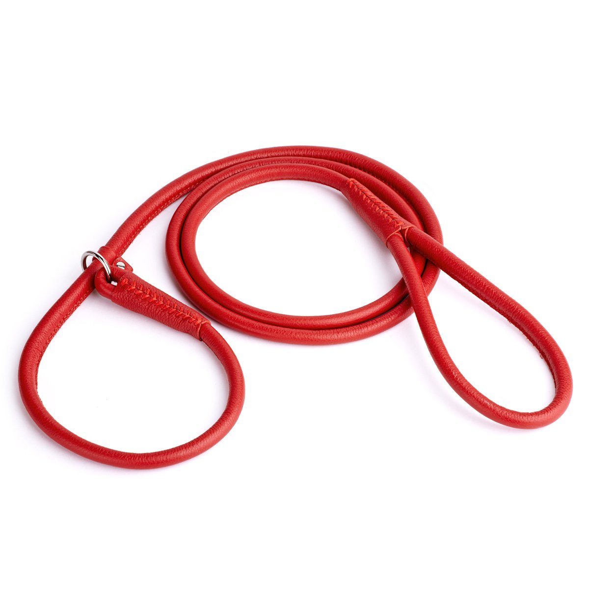 Soft Leather Round Slip Lead for Dogs