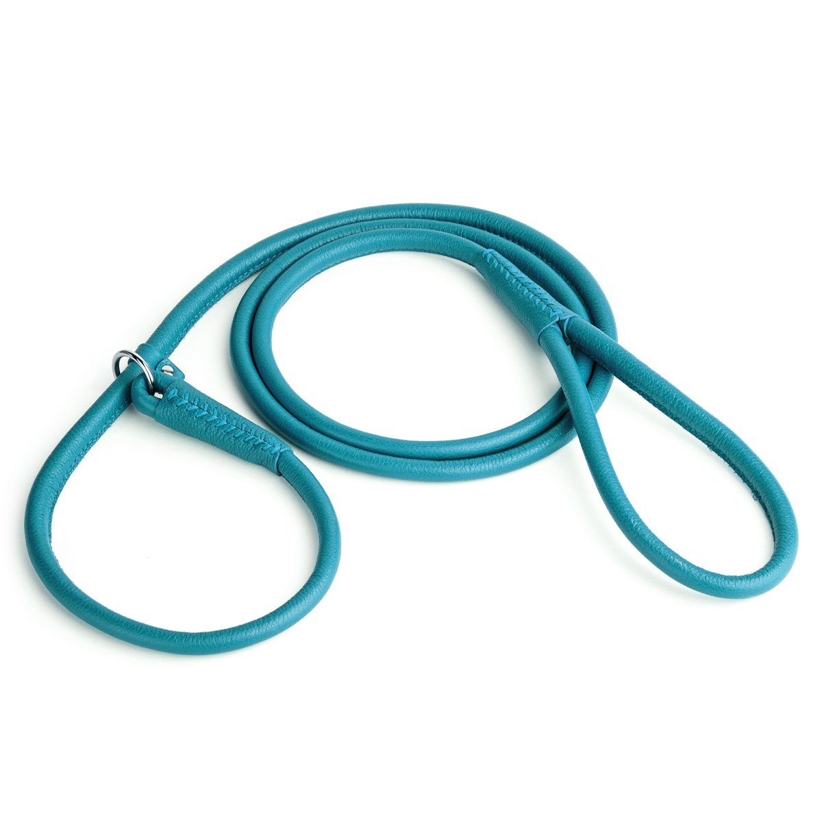 Soft Leather Round Slip Lead for Dogs
