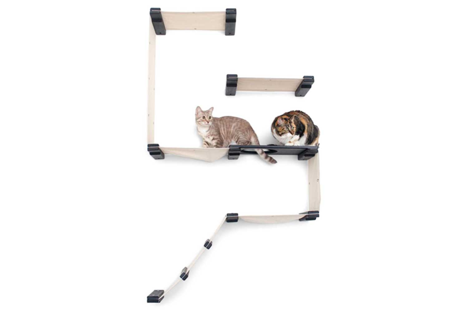 The Deluxe Fort - Modern Cat Condo (Wall Hanging Cat Tree) - by Catastrophic Creations