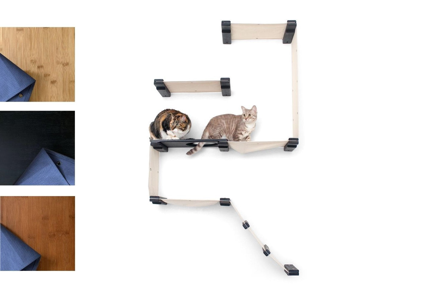 The Deluxe Fort - Modern Cat Condo (Wall Hanging Cat Tree) - by Catastrophic Creations