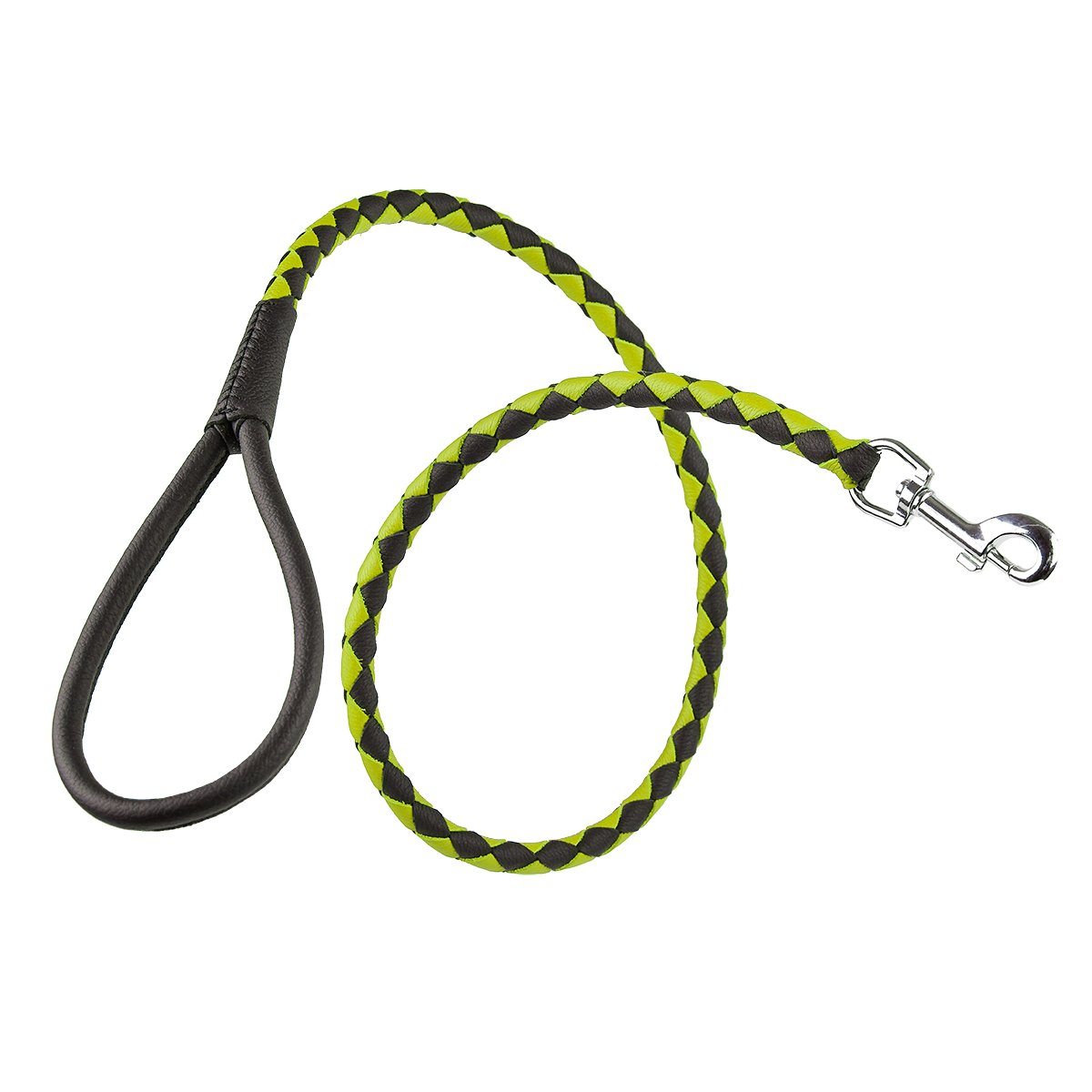 Soft Leather Dual-Color Braided Round Lead