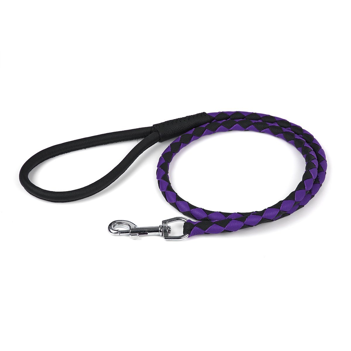 Soft Leather Dual-Color Braided Round Lead