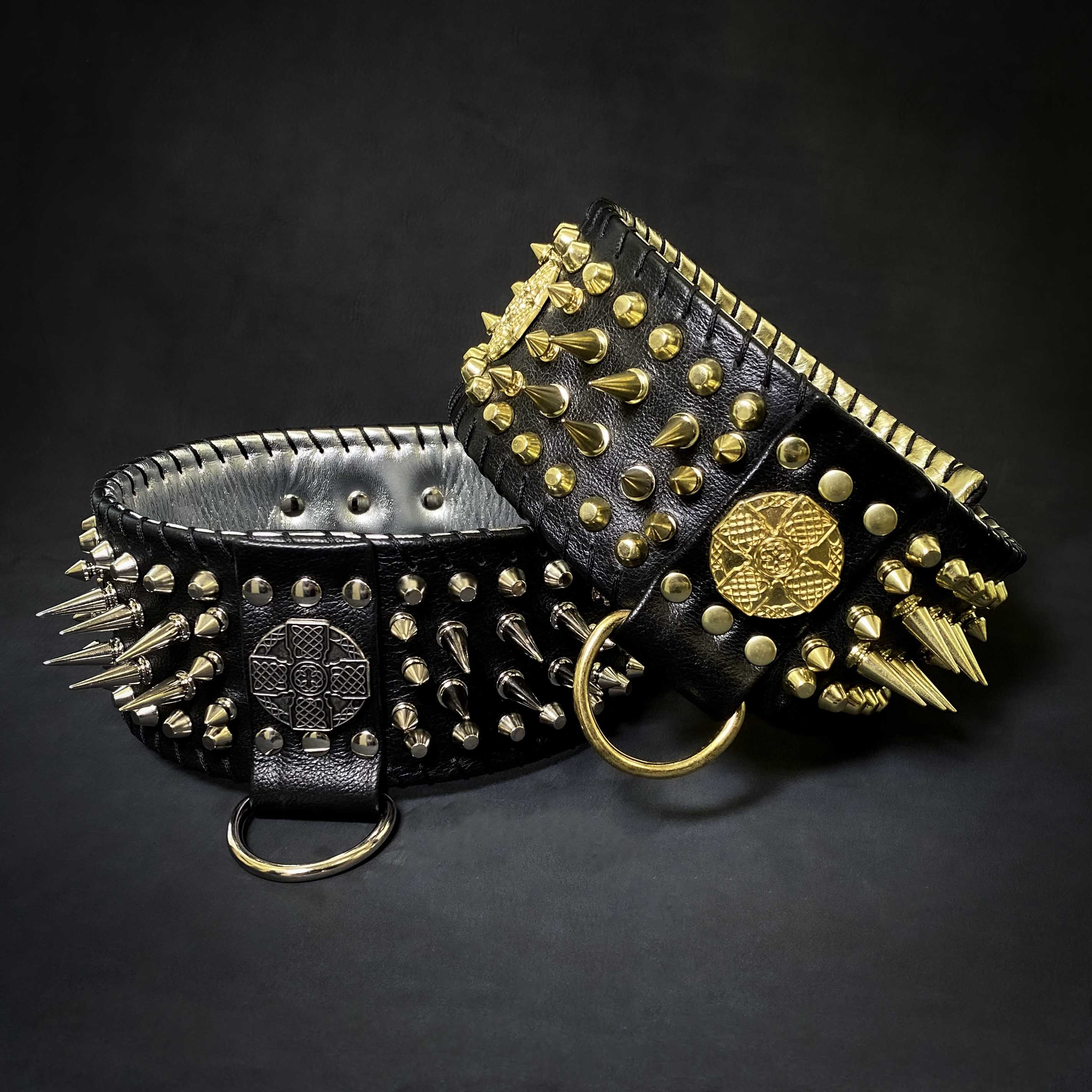 ''Imperium'' hand stitched 8 cm wide show collar