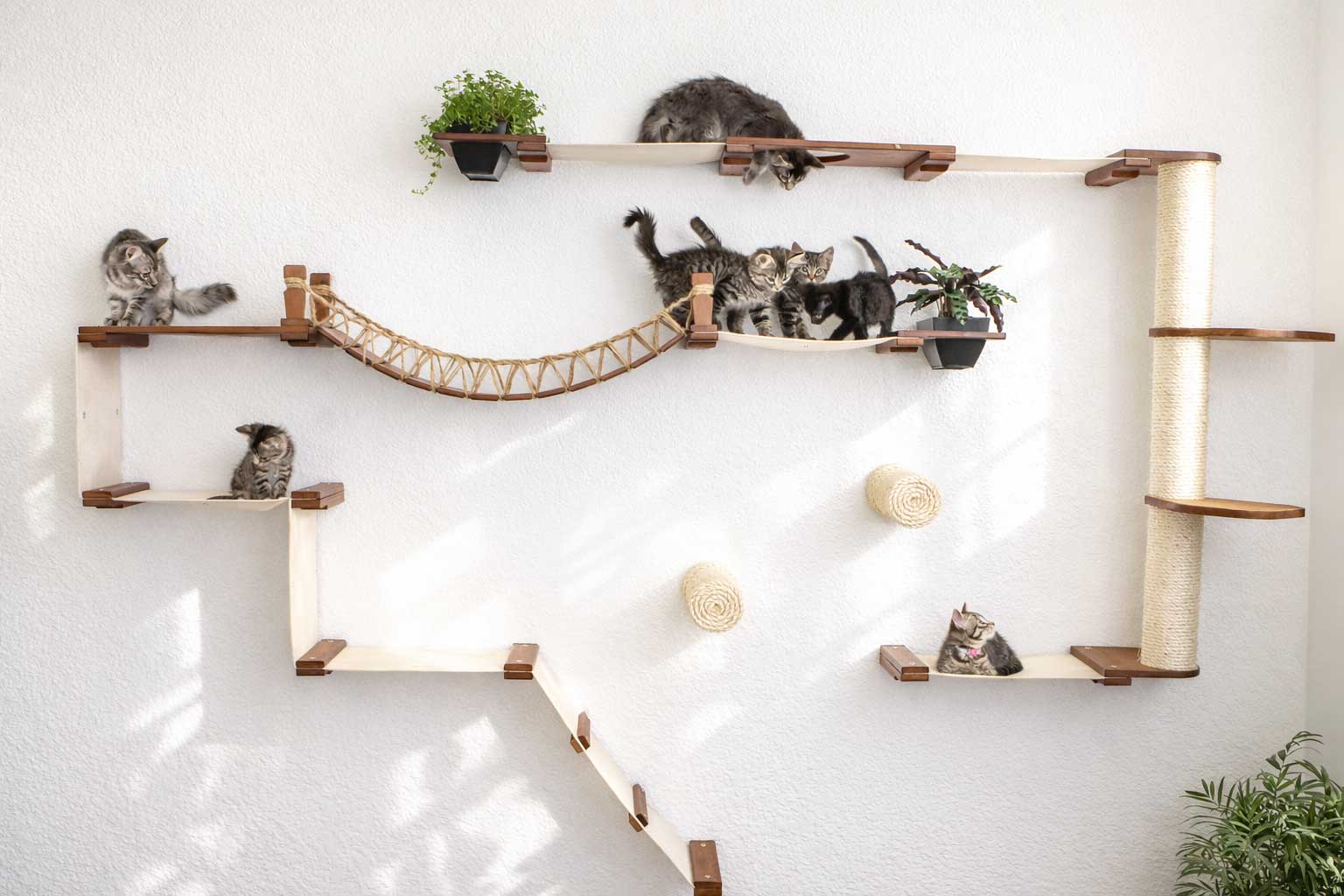 The Juggernaut (Wall-Mounted Cat Tree/Condo) - by Catastrophic Creations