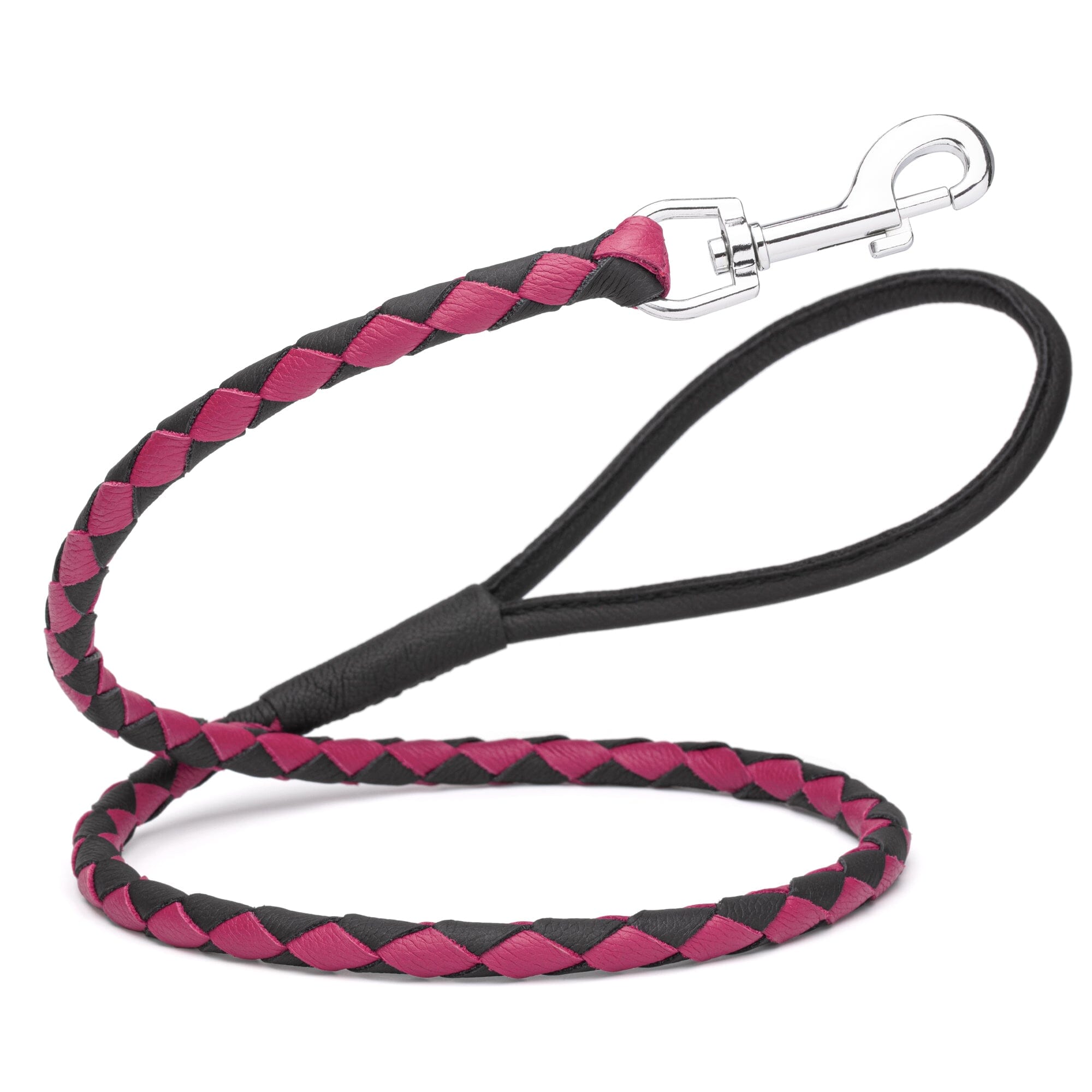 Soft Leather Dual-Color Braided Round Lead