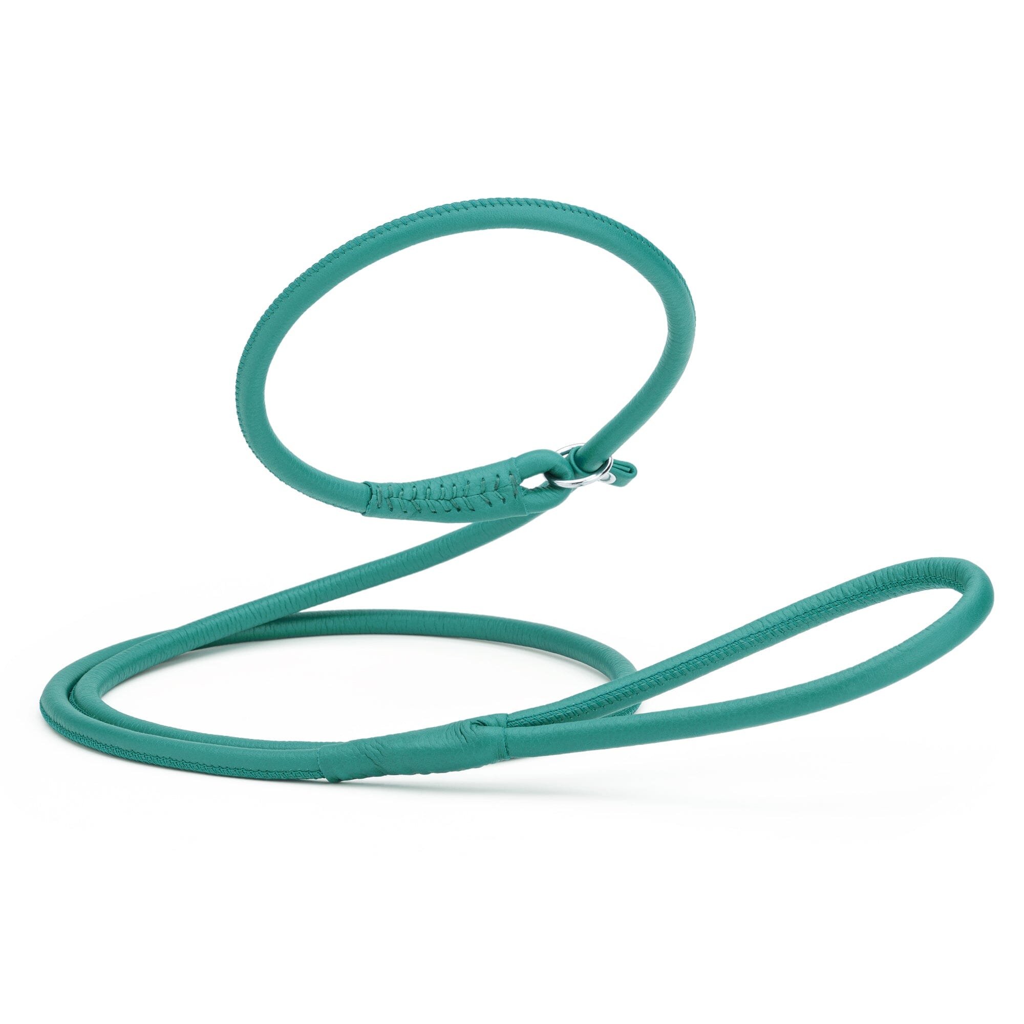 Soft Leather Round Slip Lead for Dogs