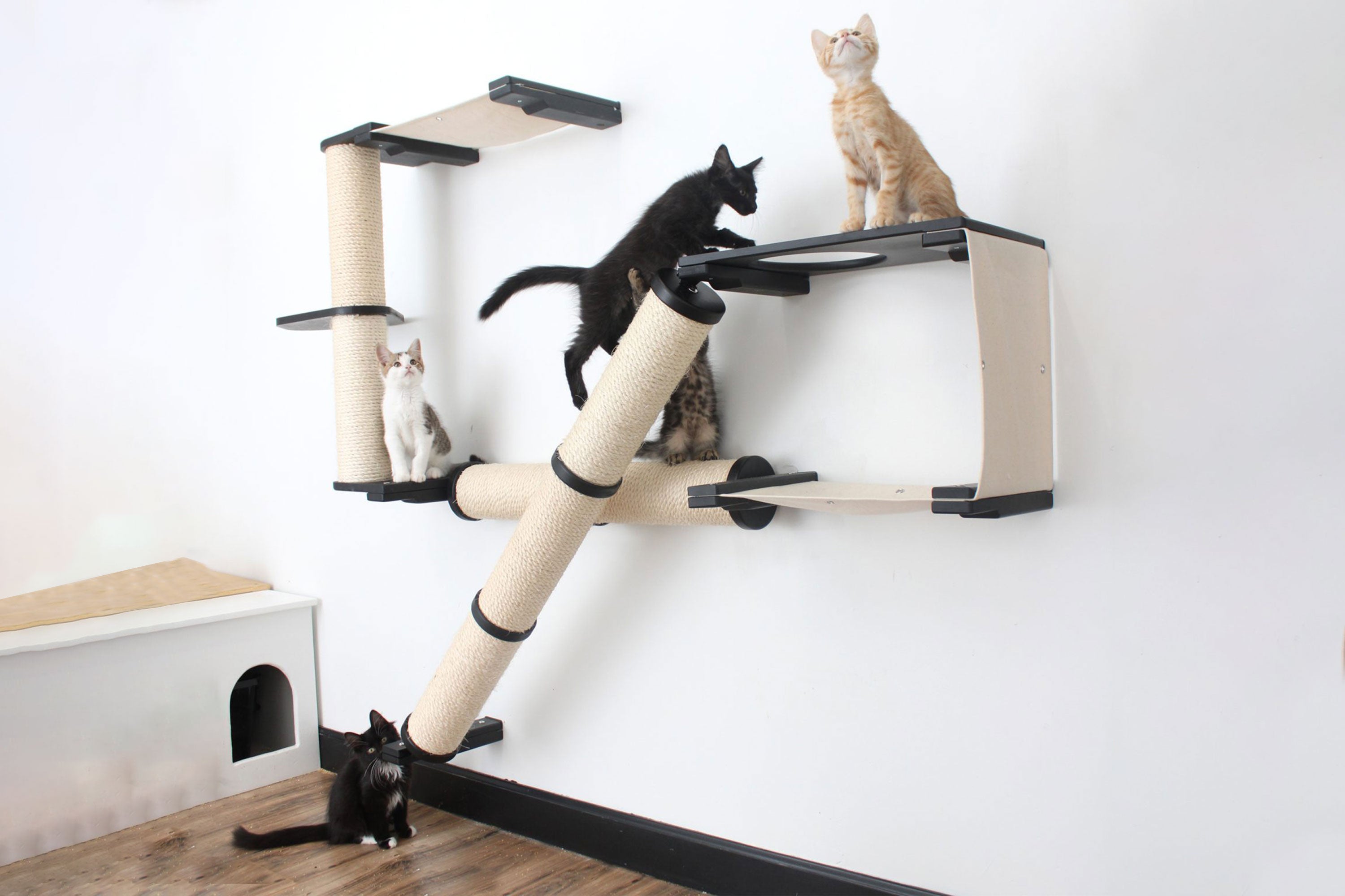 The Crossroads Wall Cat Scratcher - Cat Tree Condo - by Catastrophic Creations